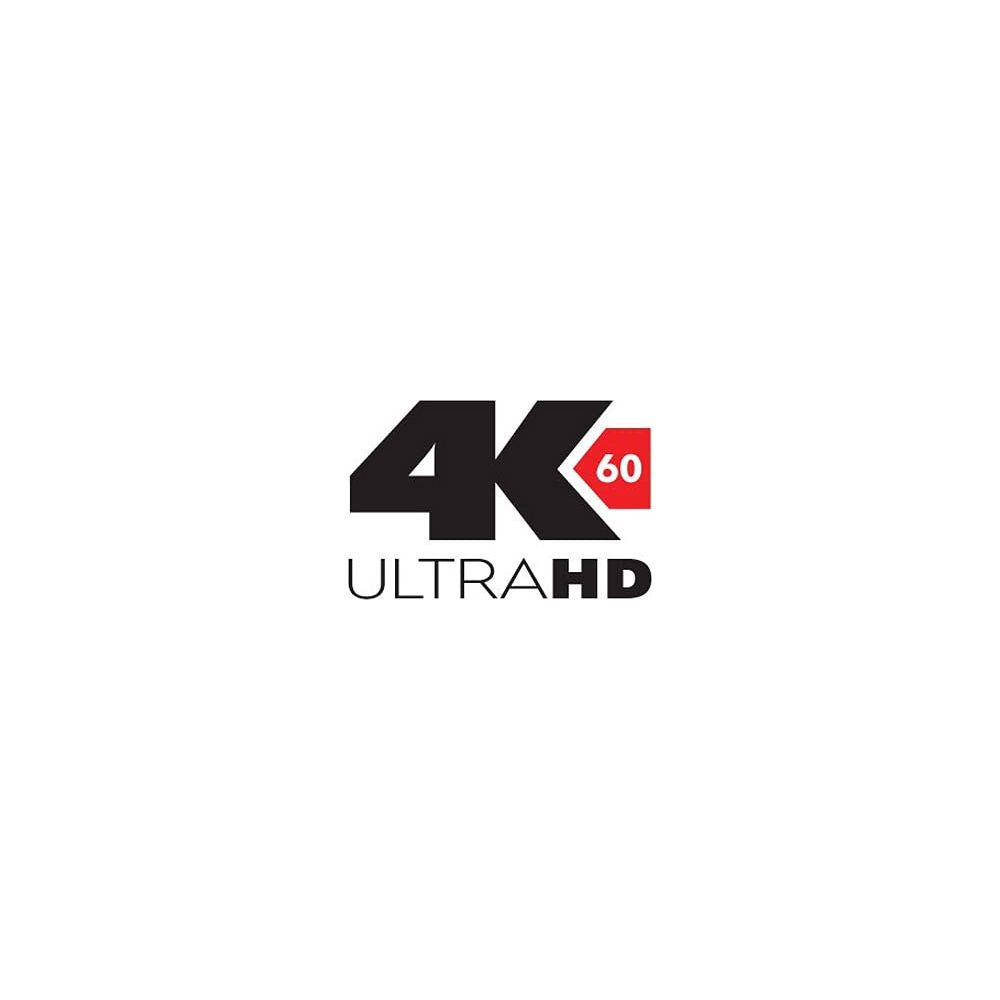 Logo avec 4KULTRAHD et 60 en rouge.