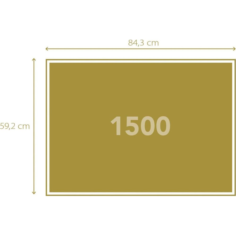 A rectangular image measuring 84.3 cm by 59.2 cm with the number 1500 in the center.