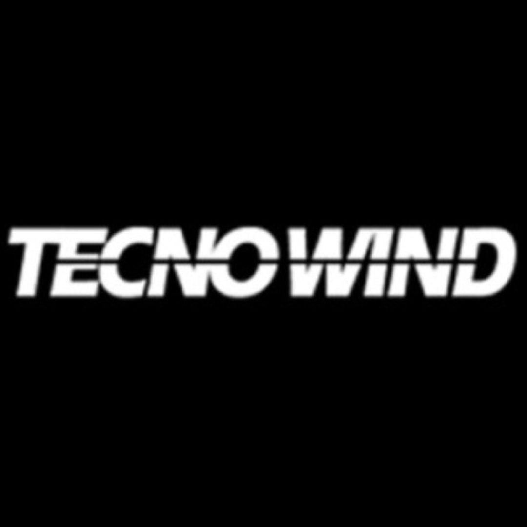 Testo bianco su sfondo nero: TECNOWIND.