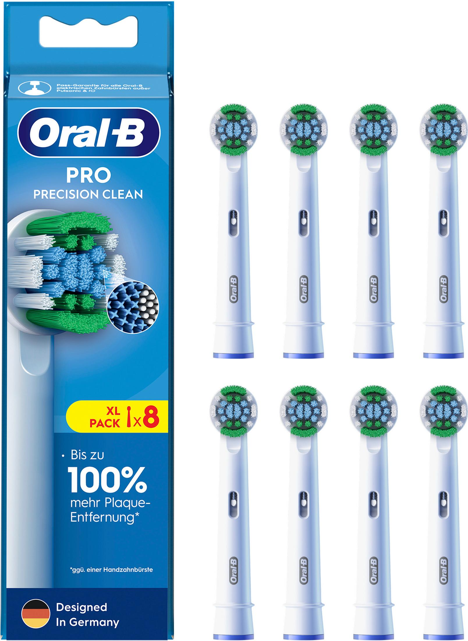 Têtes de brosse Oral-B Pro Precision Clean en lot de 8, conçues en Allemagne.