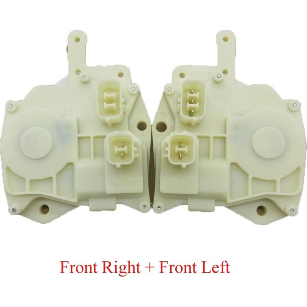 Due attuatori serratura porta auto bianchi con connettori, anteriore dx/sx.