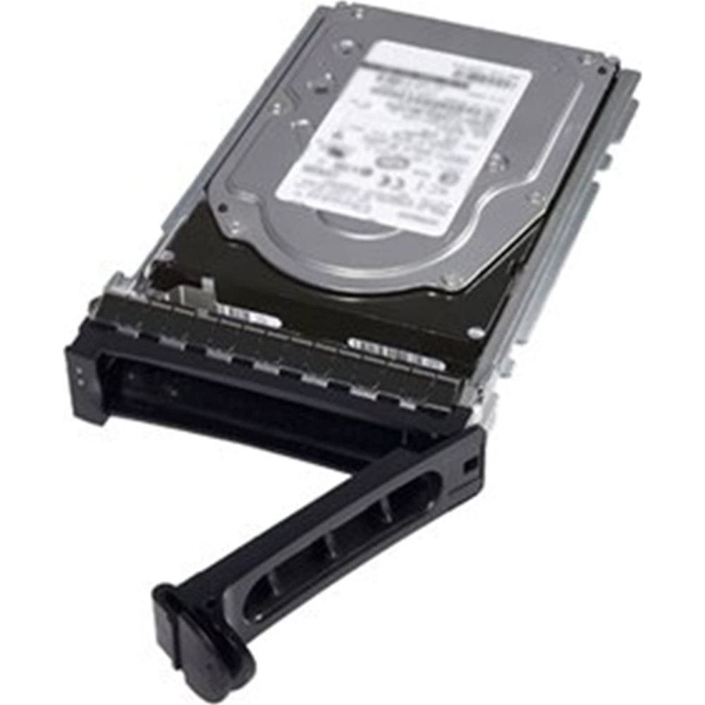 Un hard disk drive con maniglia estraibile nera è mostrato su sfondo bianco.