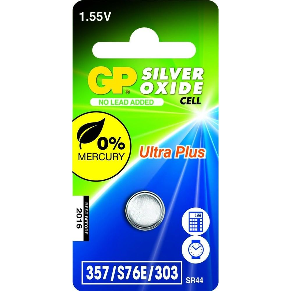 GP 1.55V Silberoxid-Batterie, 0% Quecksilber, Ultra Plus.