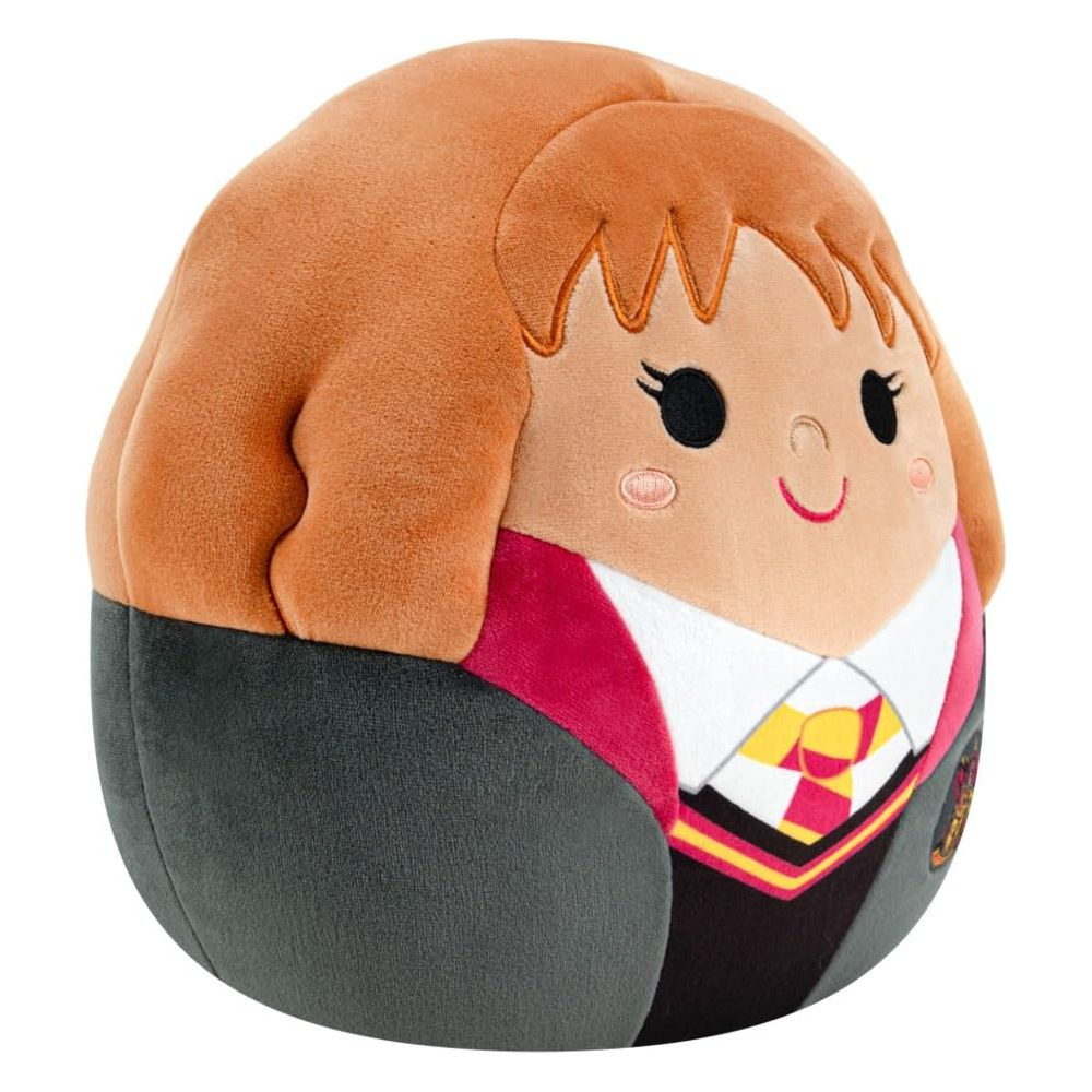 Ein runder Plüschtier von Hermine Granger in Schuluniform, mit braunem Haar und einem lächelnden Gesicht.