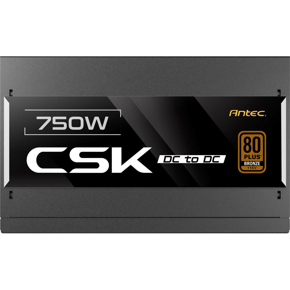 Alimentatore Antec 750W CSK con certificazione 80 PLUS Bronze.