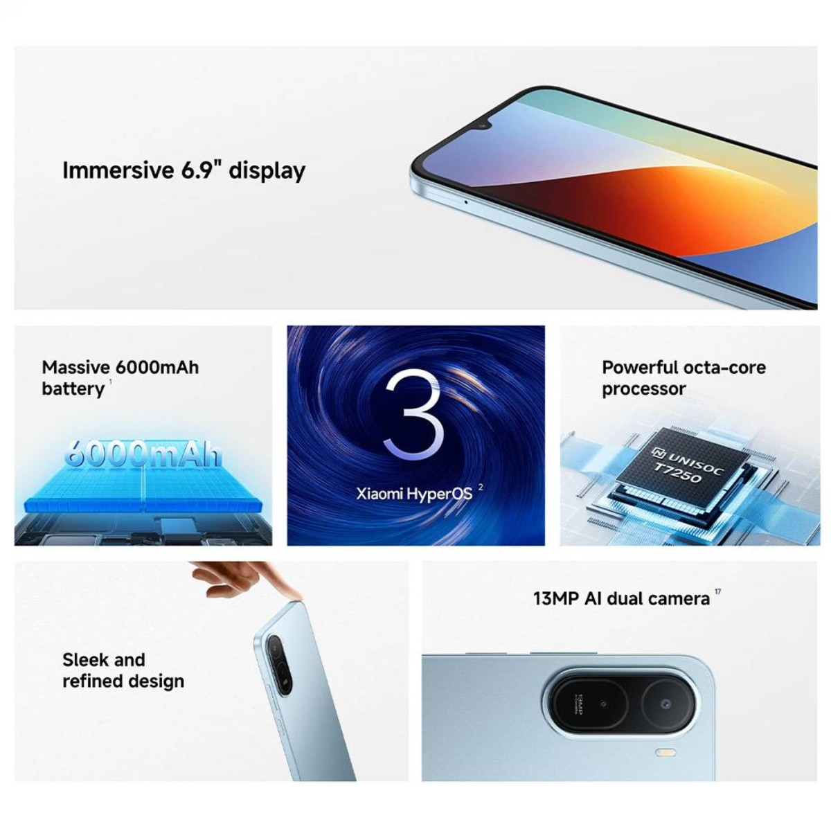 Smartfon z wyświetlaczem 6,9 cala, baterią 6000 mAh i procesorem ośmiordzeniowym.