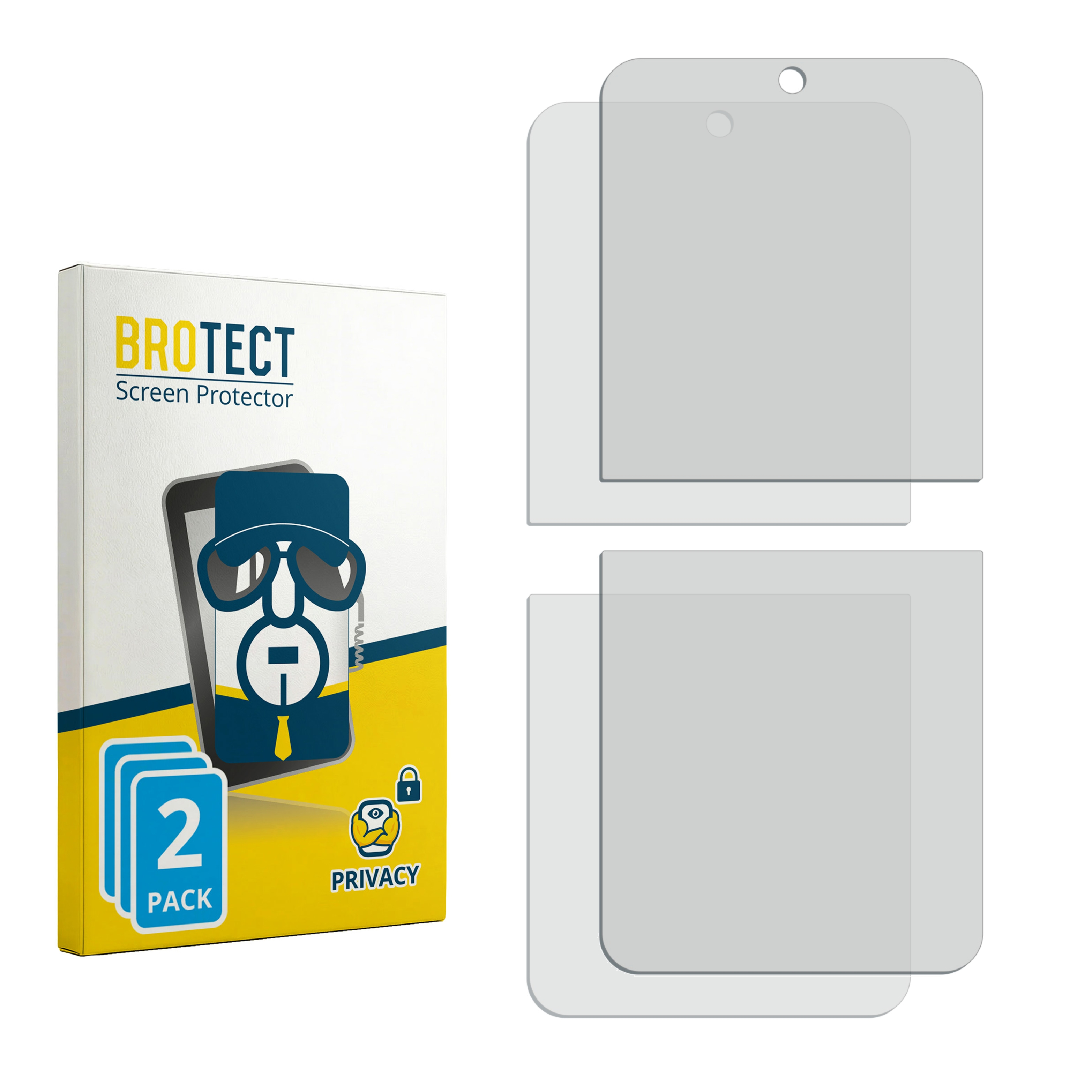Verpackung mit zwei Sichtschutzfolien für Smartphones.