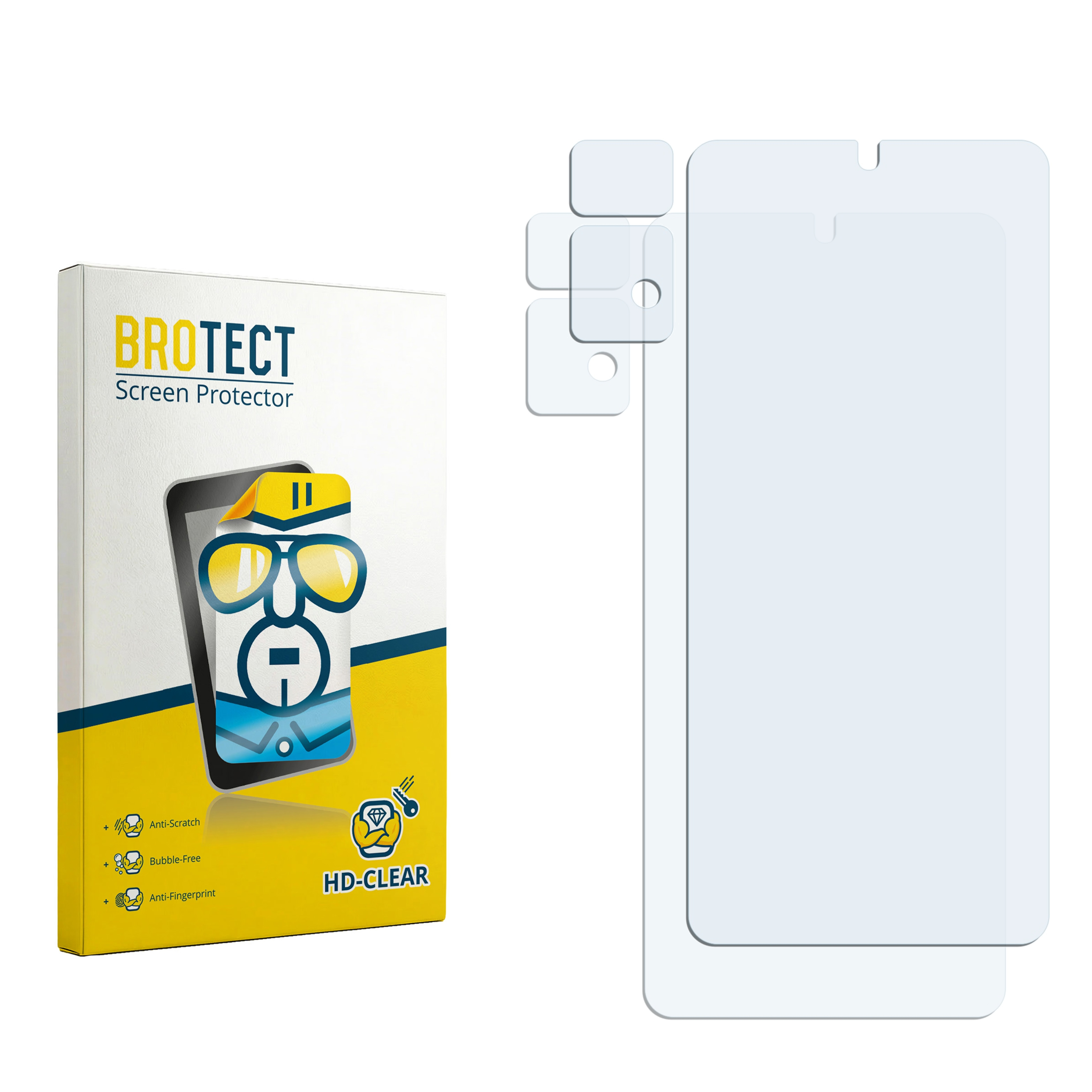 Verpackung von BROTECT Displayschutzfolien mit zwei Folien.