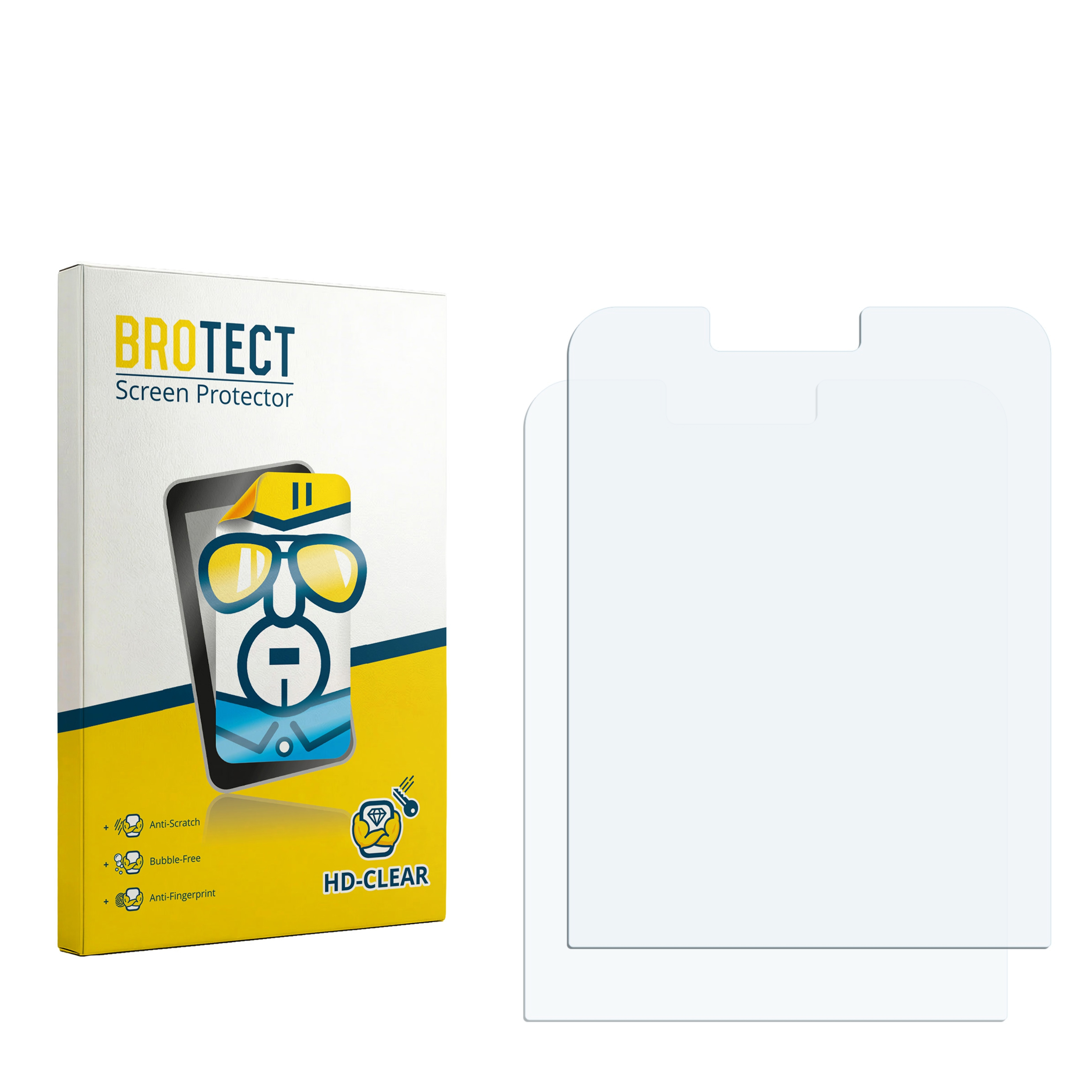 BROTECT Displayschutzfolie mit Verpackung und zwei Folien