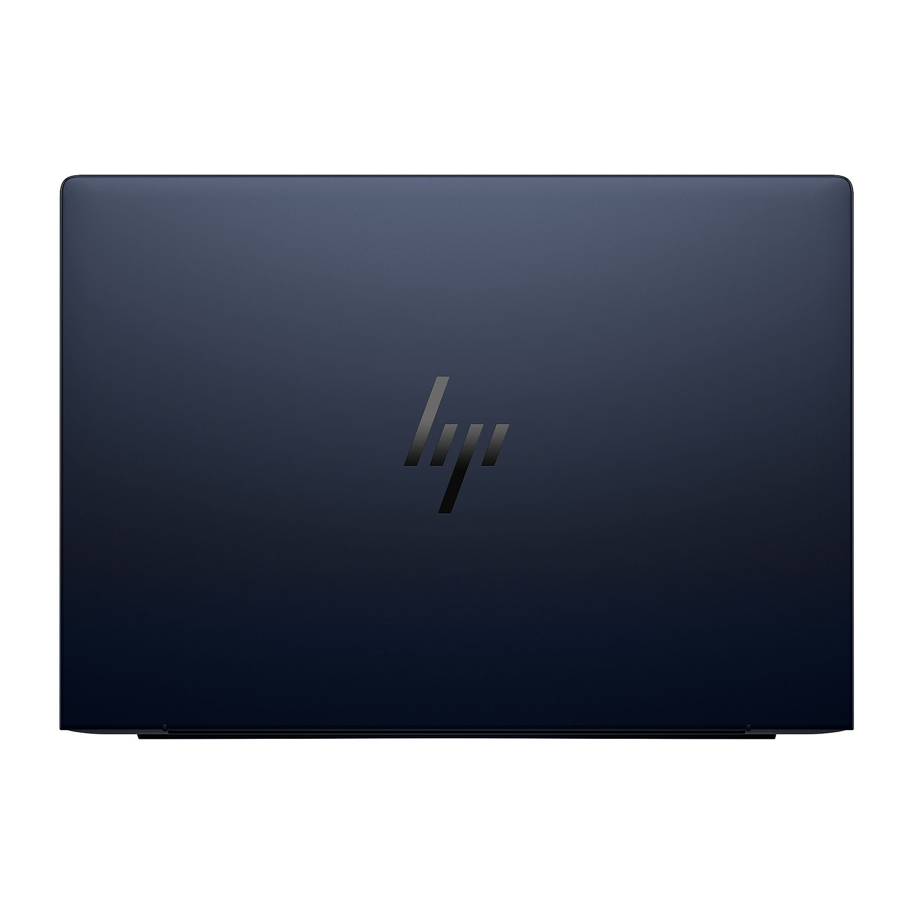 Una custodia per laptop HP blu scuro con il logo HP al centro.