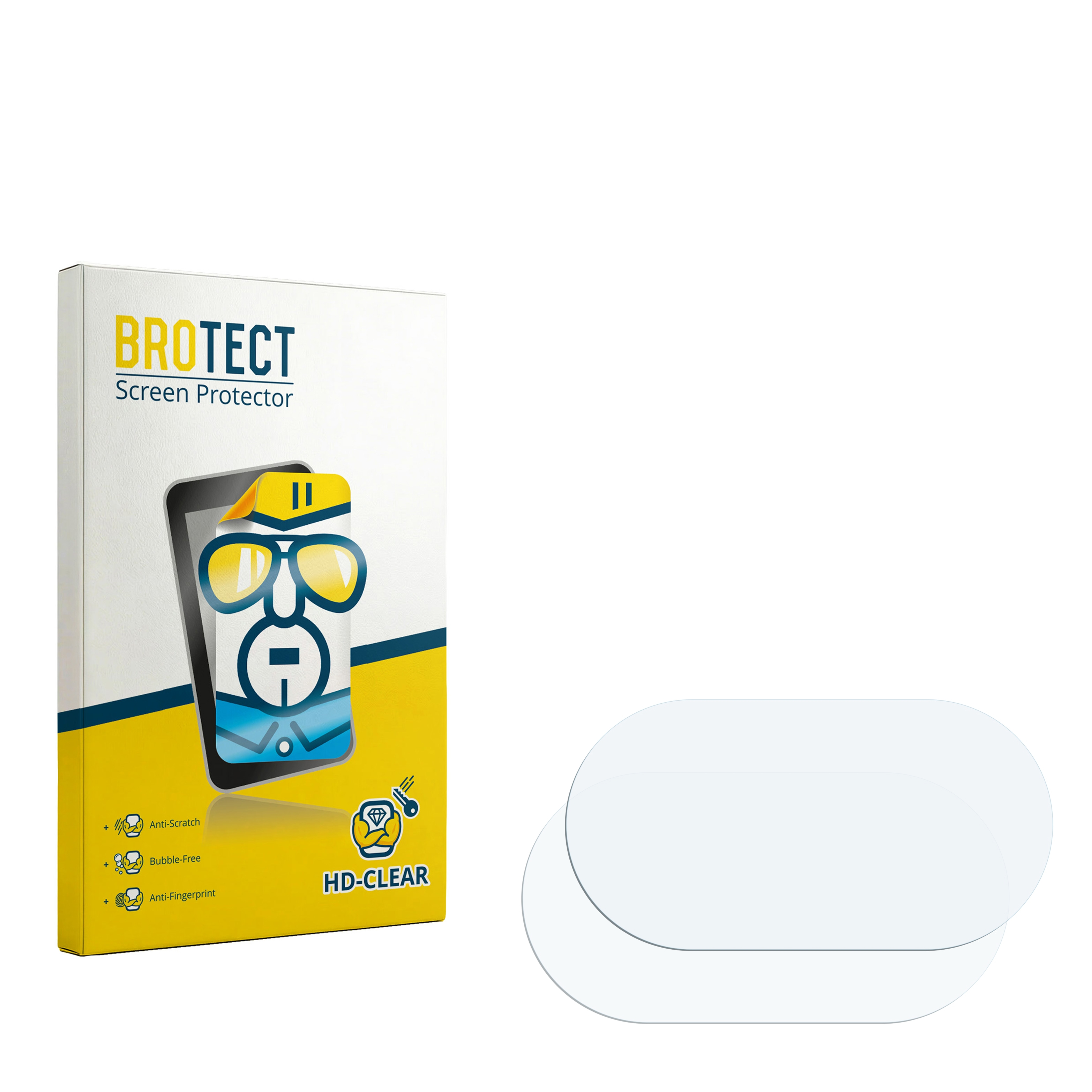Verpackung für BROTECT Displayschutzfolie mit zwei Schutzfolien.