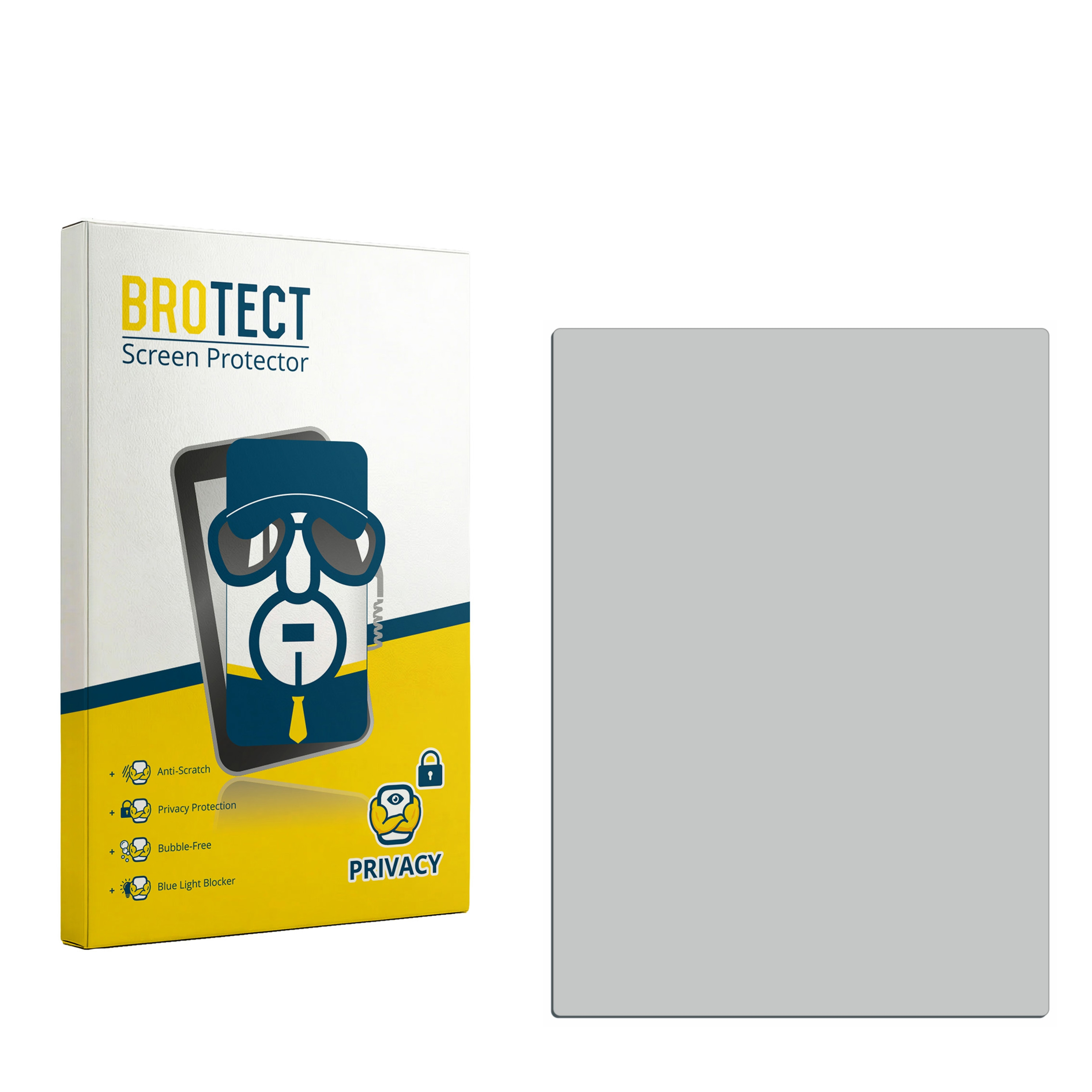 Verpackung für BROTECT Displayschutzfolie mit Handy-Grafik & Icons.