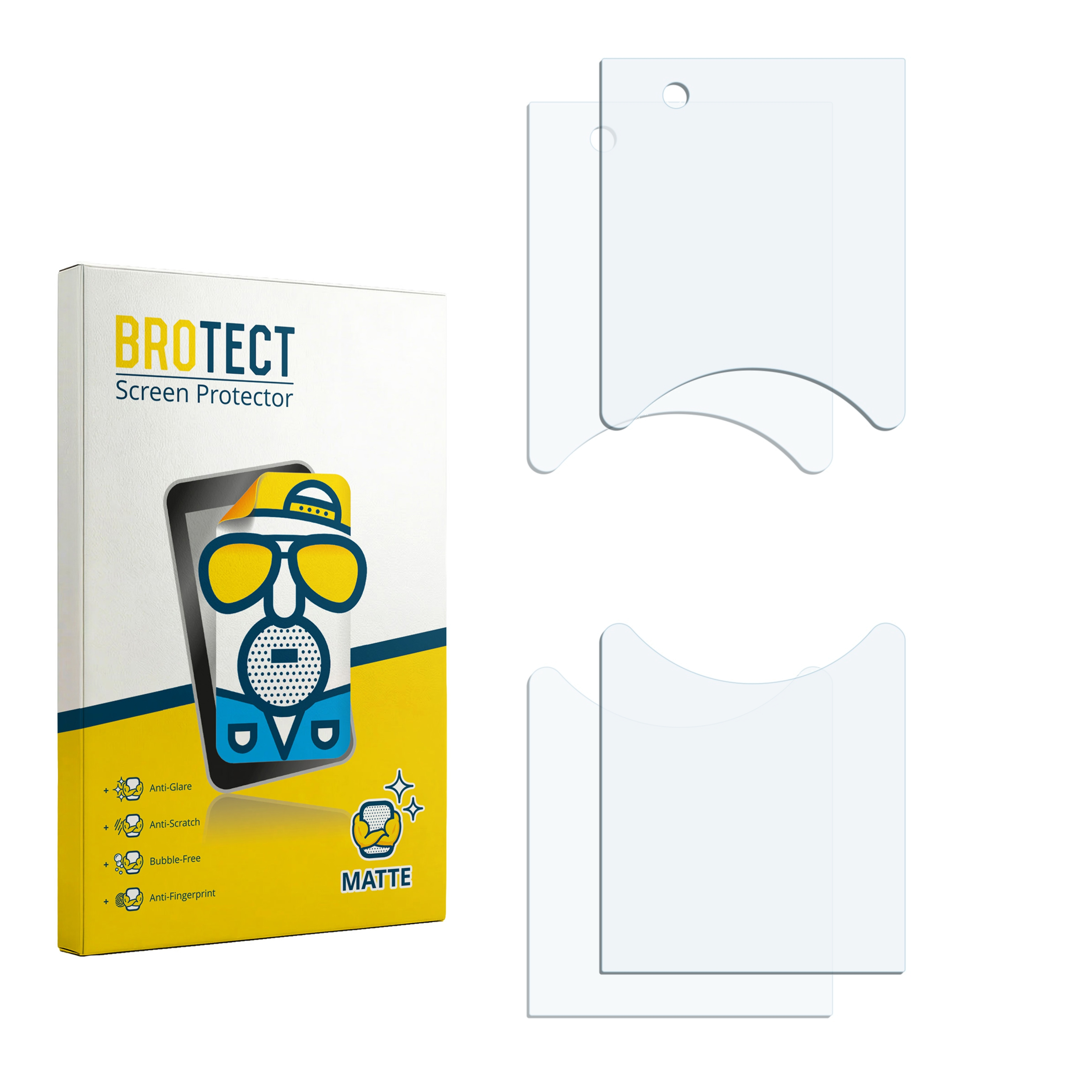 Verpackung für BROTECT Displayschutzfolie mit zwei Folien.