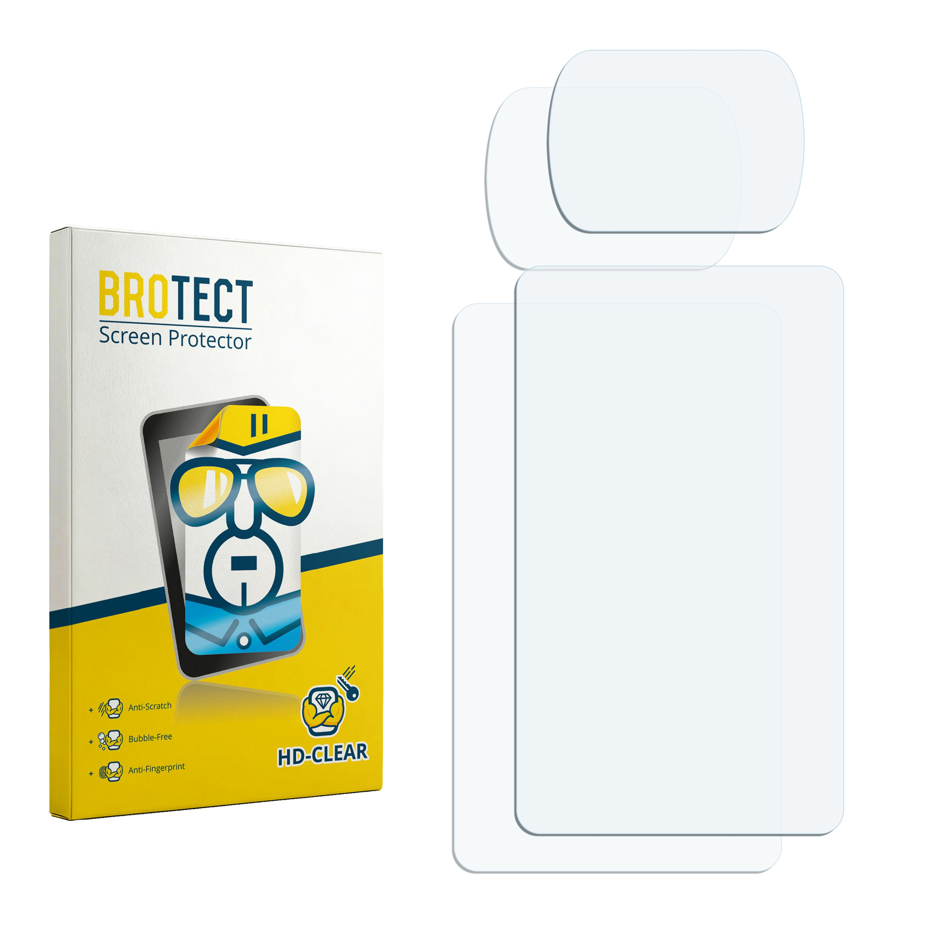 Eine Packung BROTECT Displayschutzfolien mit drei Schutzfolien.