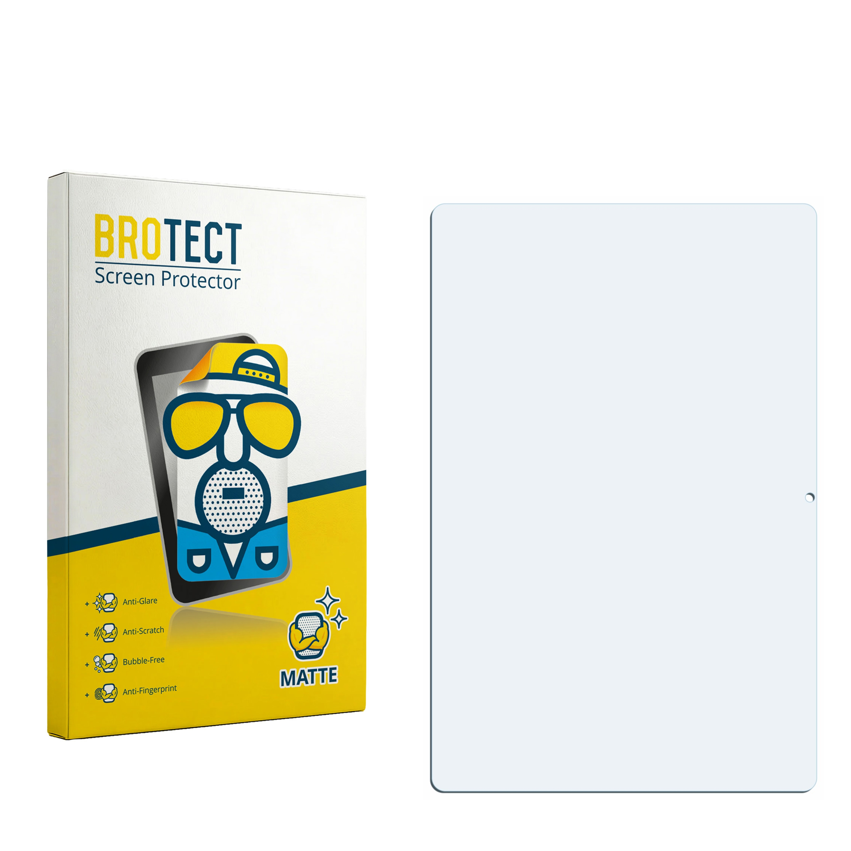 BROTECT Displayschutzfolie mit Matte-Oberfläche und Icons für Anti-Glare, Anti-Scratch.