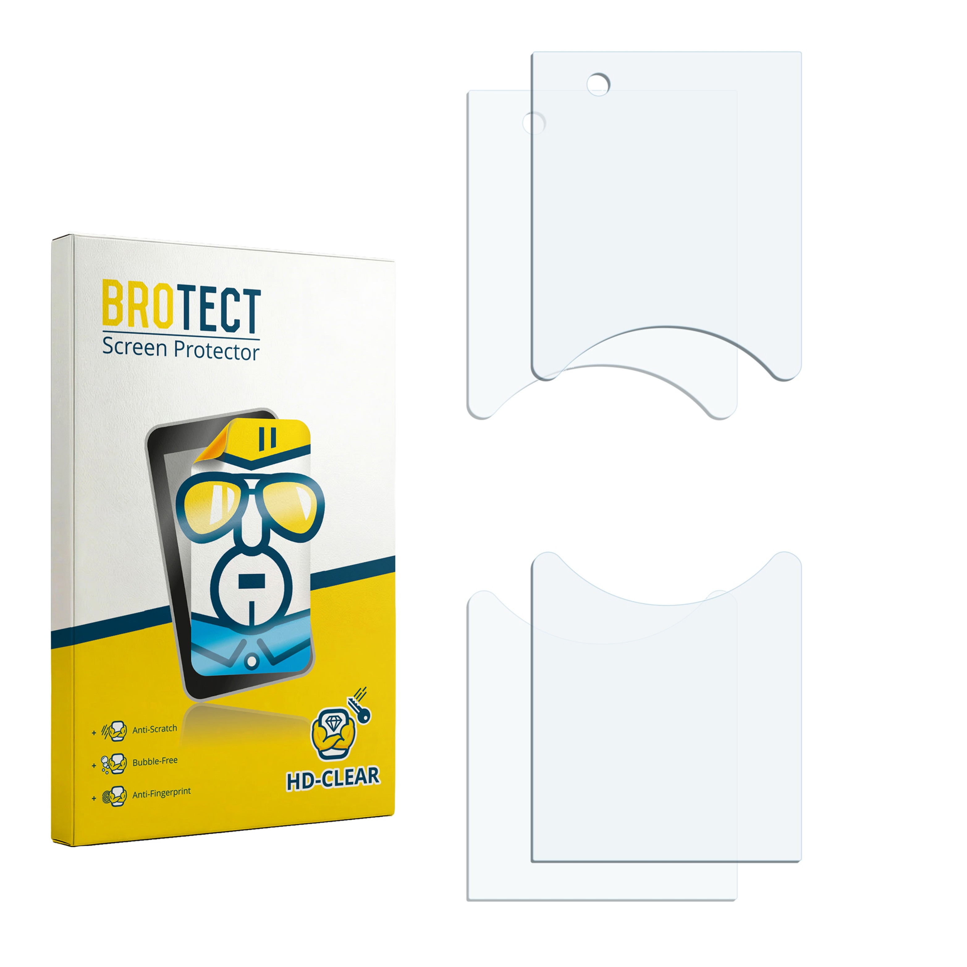 BROTECT Displayschutzfolien-Verpackung mit drei Schutzfolien. Anti-Kratz, Blasenfrei, Anti-Fingerabdruck.