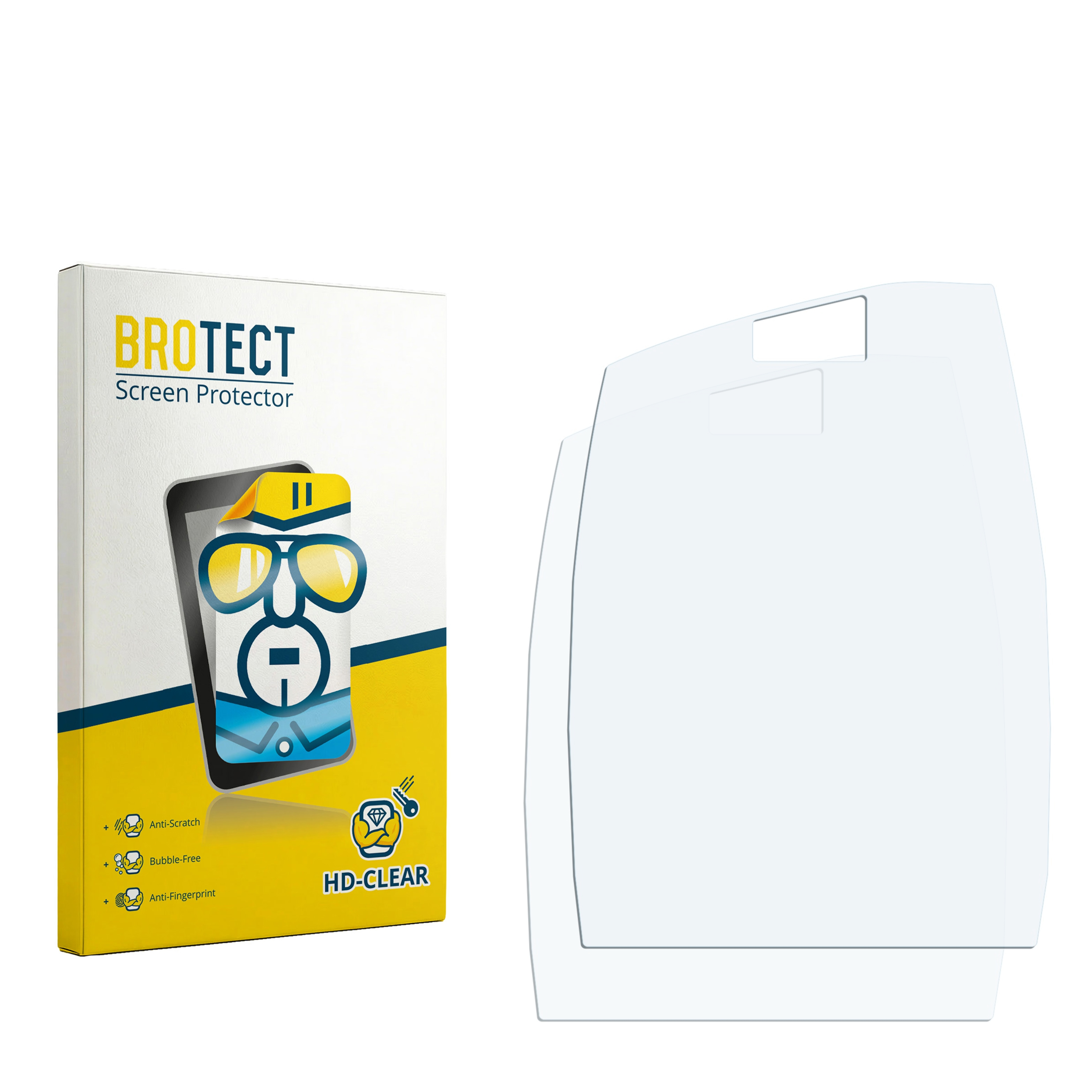 Packung mit BROTECT Displayschutzfolien, mit Schildkröten-Design und Text.