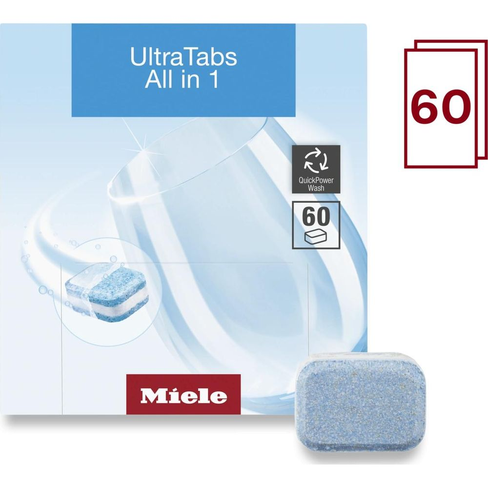Miele UltraTabs Tutto in 1, pastiglie lavastoviglie, 60 pezzi.