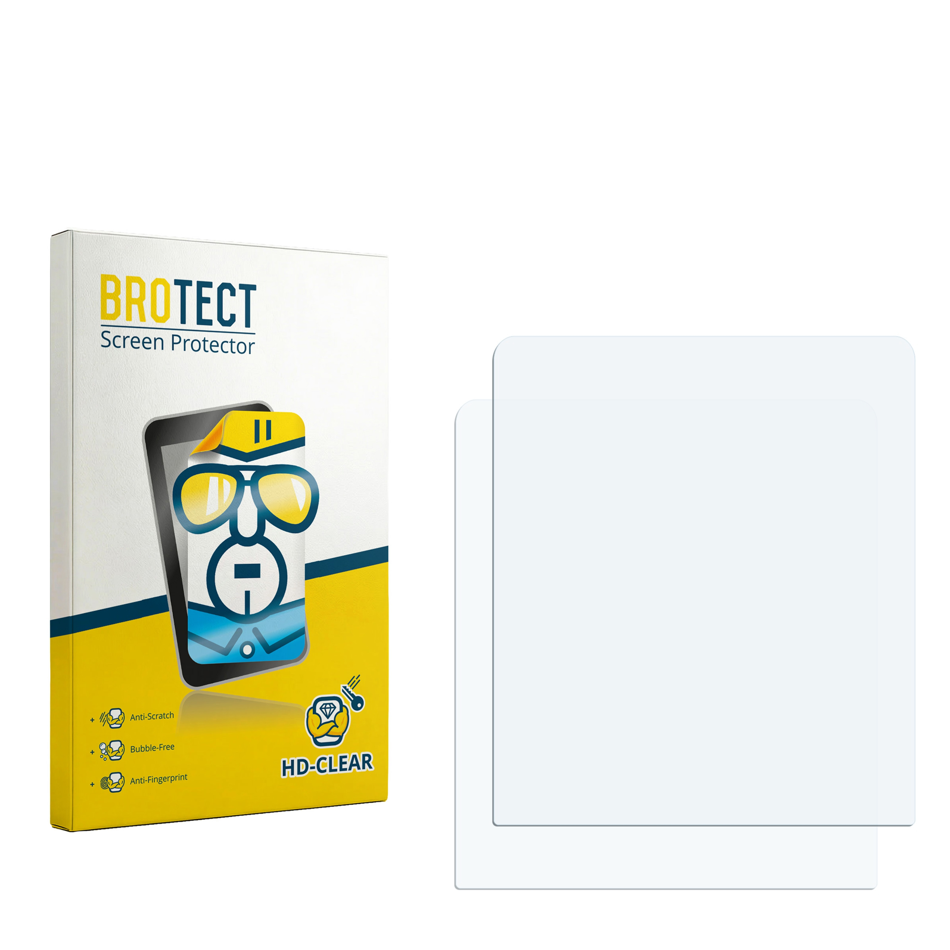 BROTECT Displayschutzfolie mit Verpackung und zwei Schutzfolien.