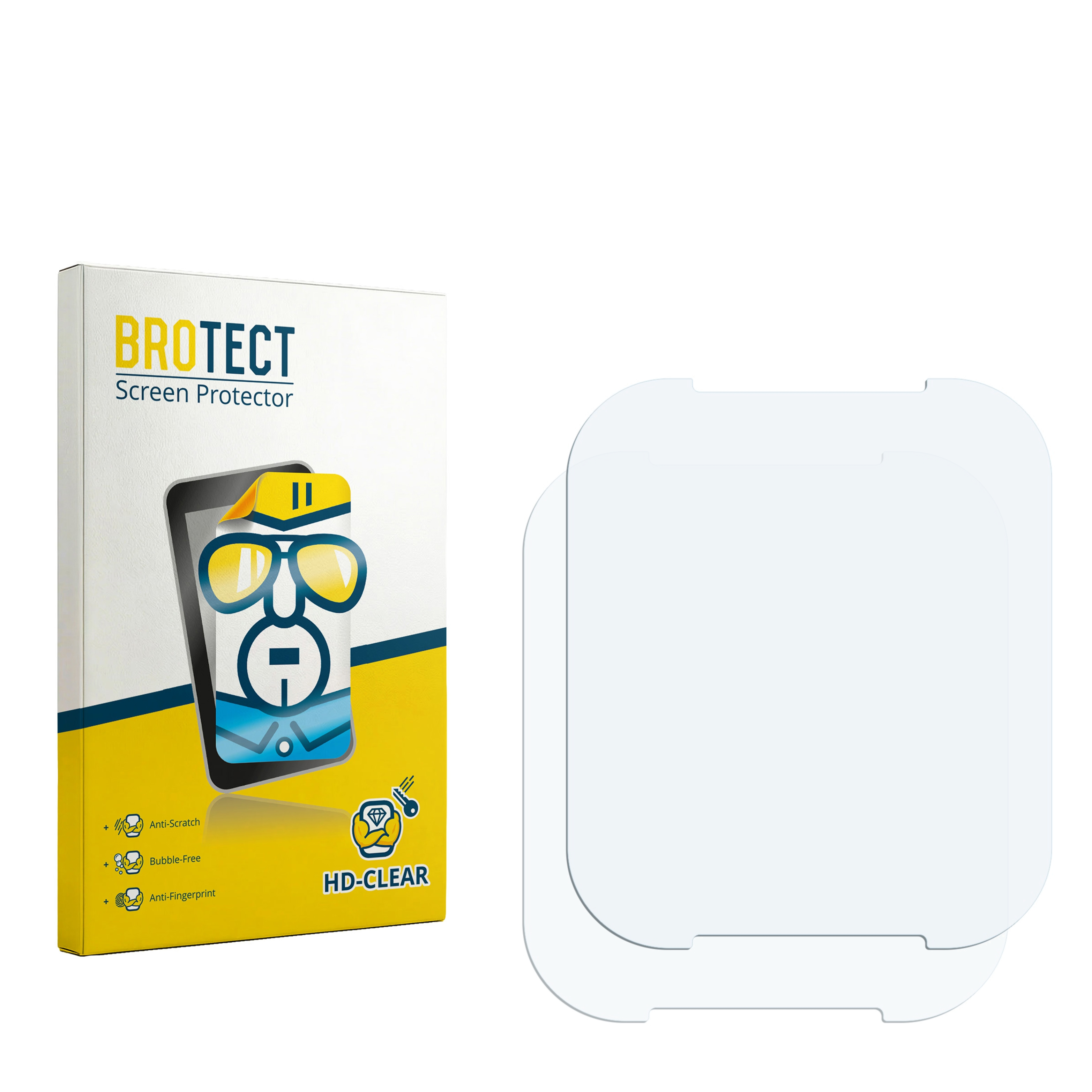 Verpackung für BROTECT Displayschutzfolie mit zwei Schutzfolien.