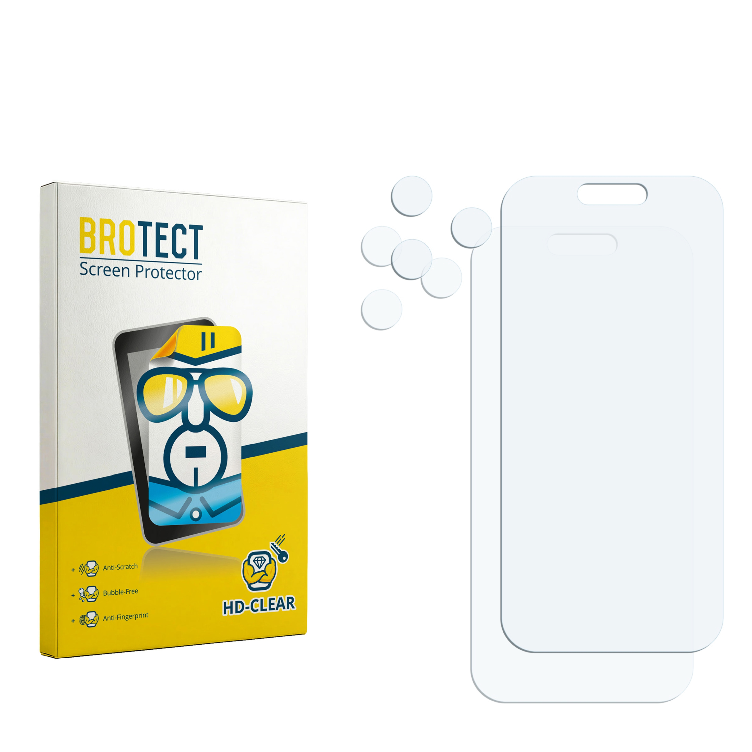 BROTECT Displayschutzfolien: Anti-Kratz, blasenfrei, Anti-Fingerabdruck.