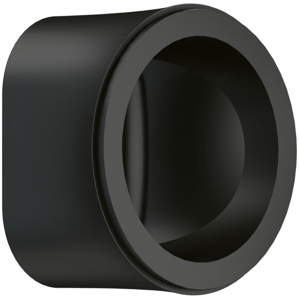 Czarny, cylindryczny przedmiot z dwoma pierścieniami na jednym końcu.