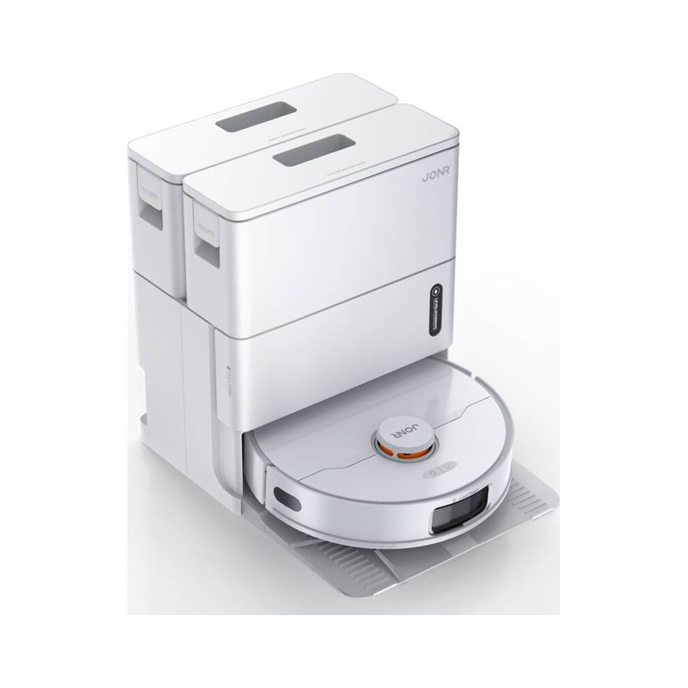 JONR Pro Gen 215.000PA Ultra Güç Otomatik Yıkama ve Kurutma  ve Paspas Lidar Robot Süpürge Beyaz