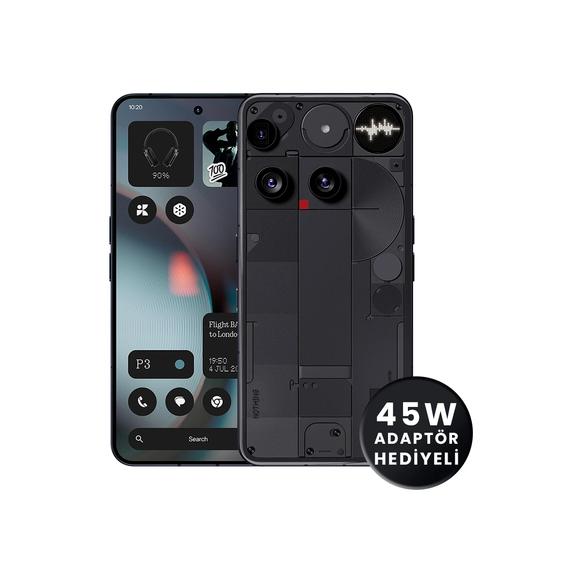 NOTHING Phone 3 5G 16 GB 512 GB Akıllı Telefon Siyah