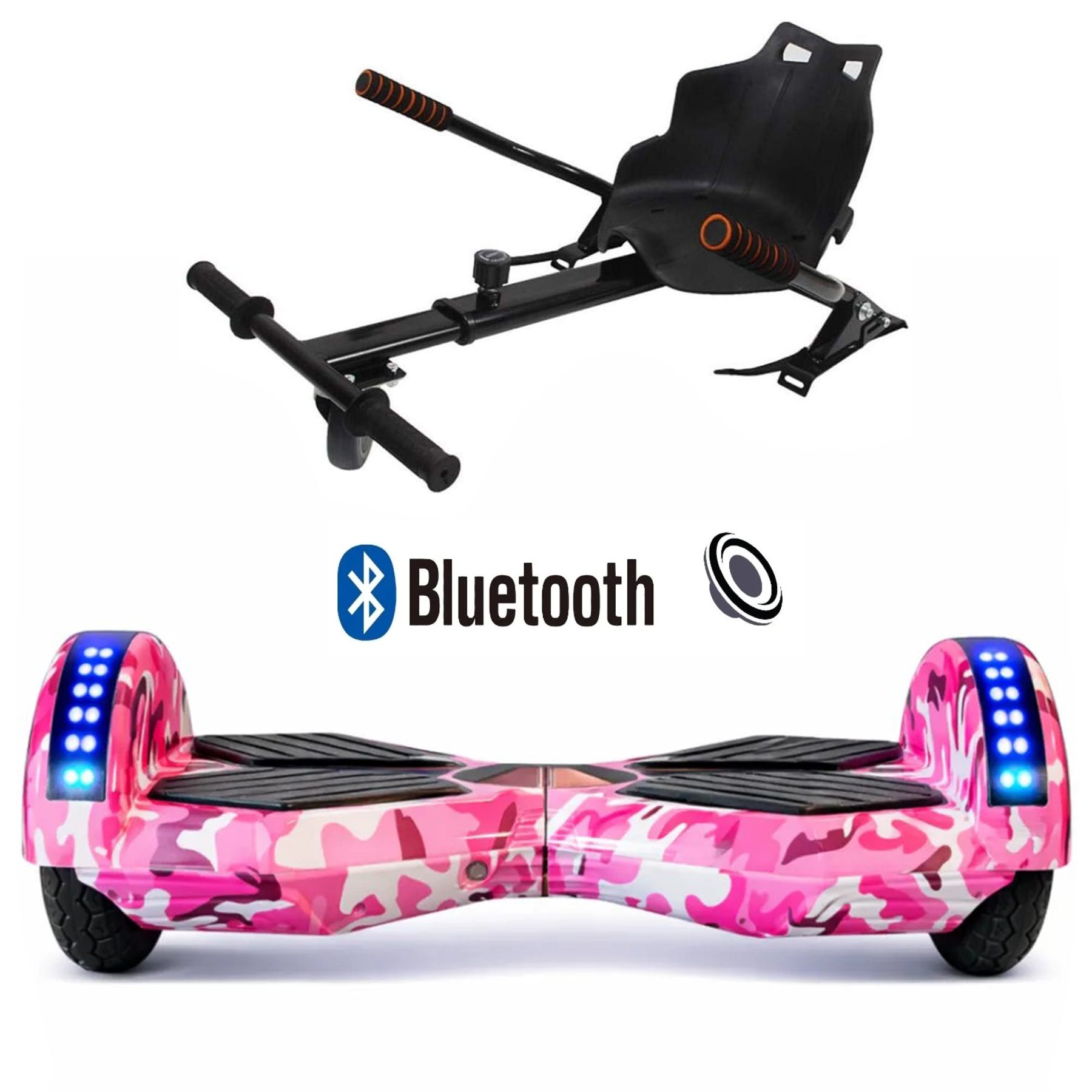 CITYMATE Elektrikli Kaykay 8.5 inç + Hoverkart Set Akıllı Denge Ledli Bluetooth D05 Hoverboard