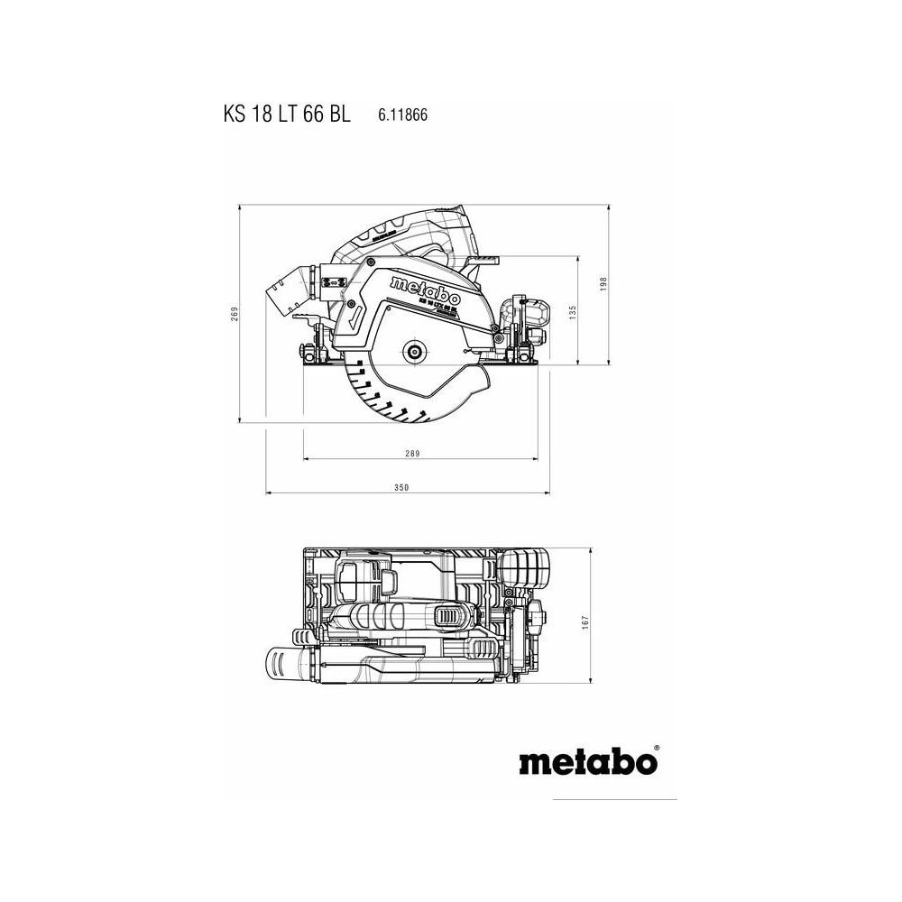 Rysunek techniczny piły tarczowej z wymiarami i oznaczeniami.