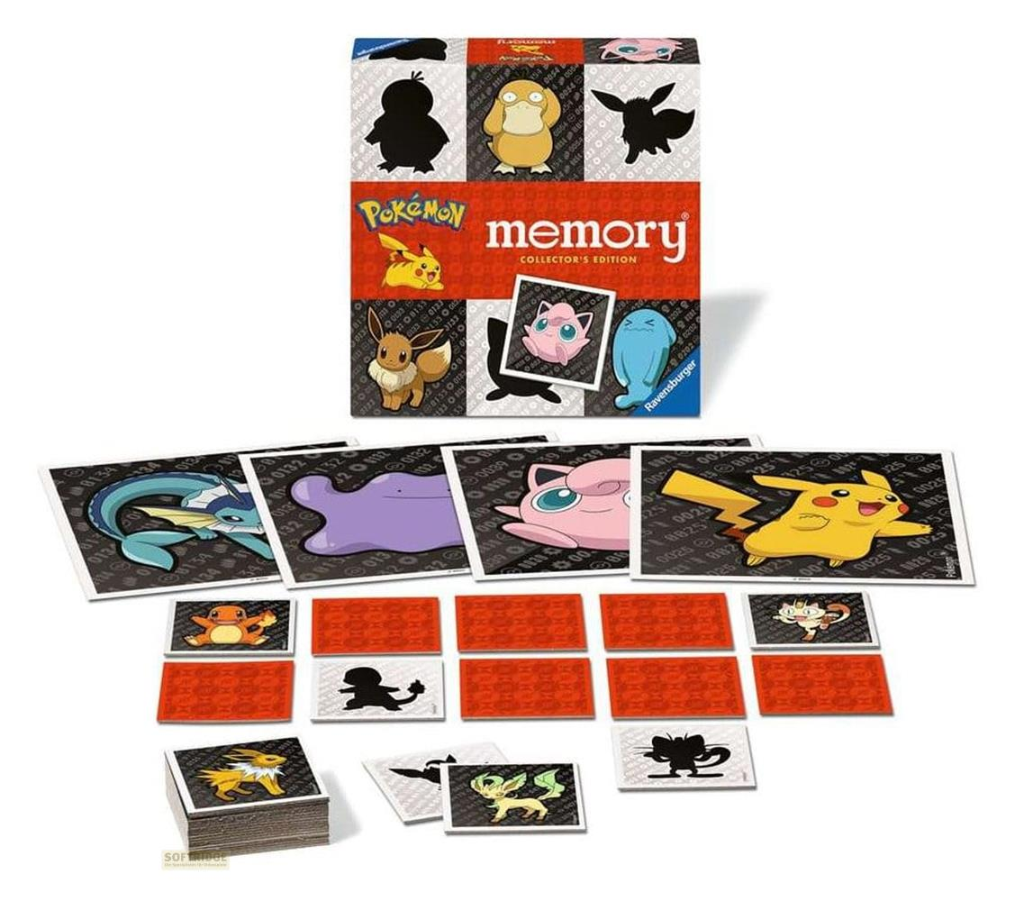 Jeu de mémoire Pokemon avec Pikachu, Evoli et d'autres personnages.
