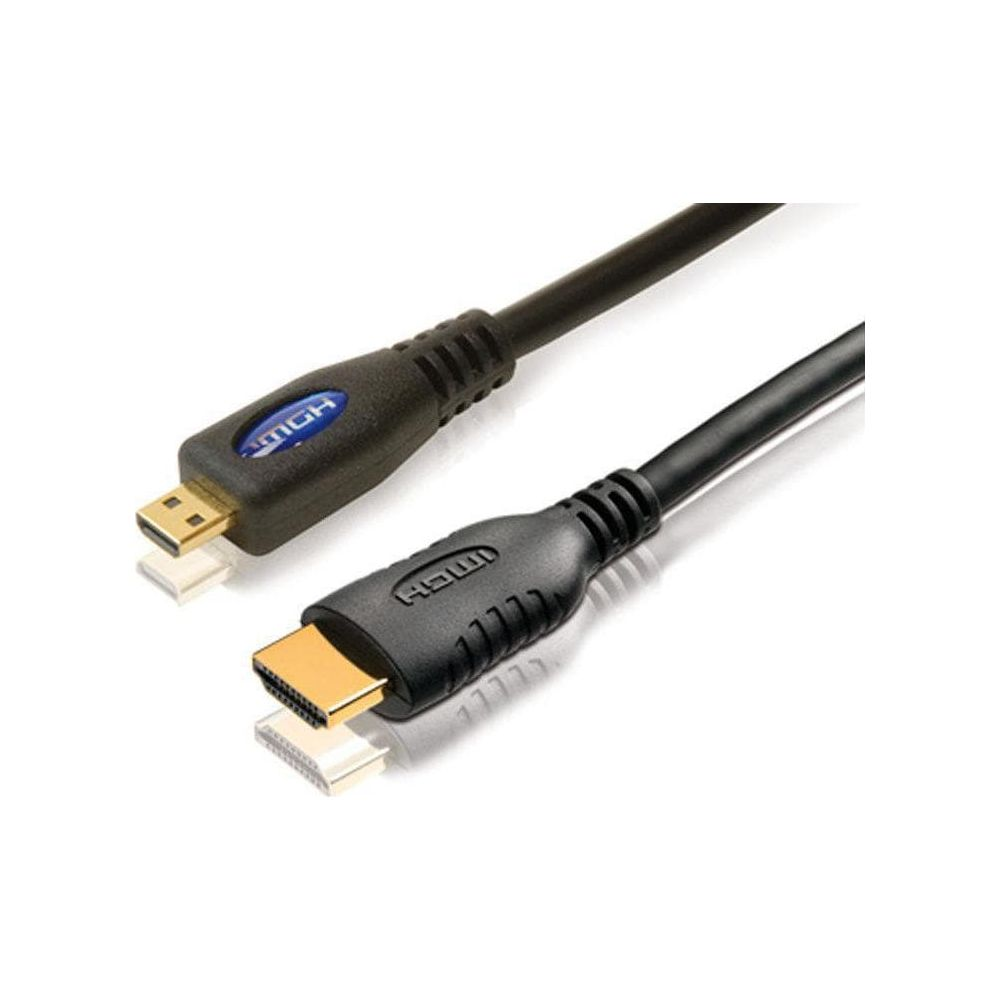 Zwei HDMI-Kabel mit unterschiedlichen Anschlüssen, eines mit Mini-HDMI-Stecker.