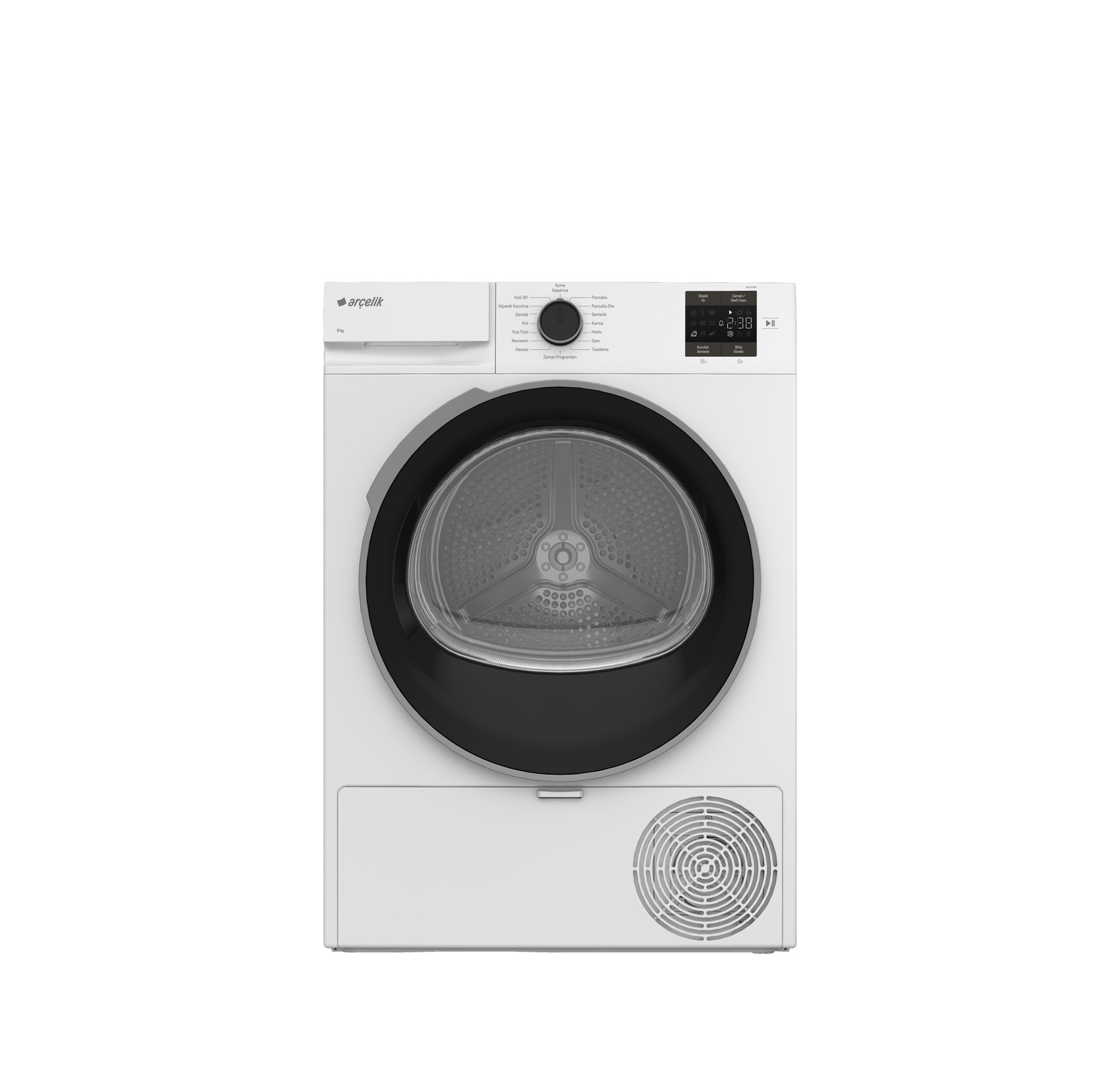 ARCELIK 802 KMX Enerji Sınıfı 8 kg Çamaşır Kurutma Makinesi Beyaz