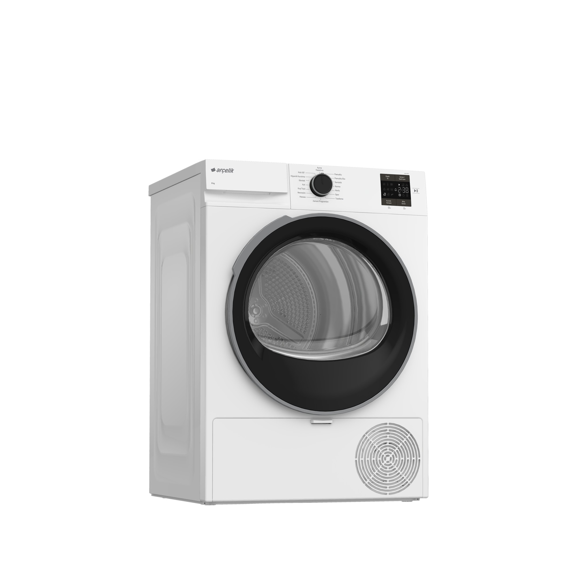 ARCELIK 802 KMX Enerji Sınıfı 8 kg Çamaşır Kurutma Makinesi Beyaz