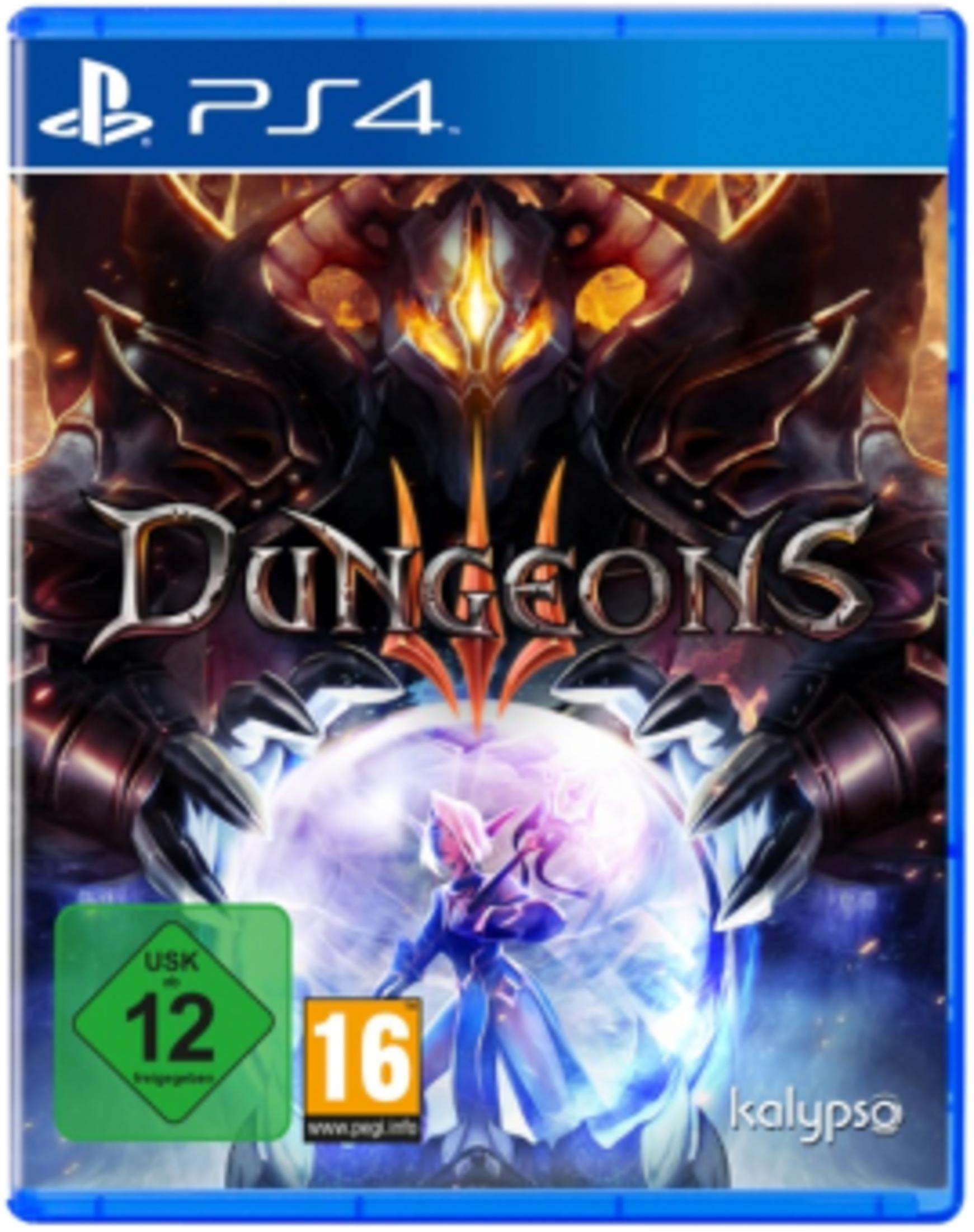 Copertina del gioco PS4 con un signore dei demoni e un mago in una bolla.