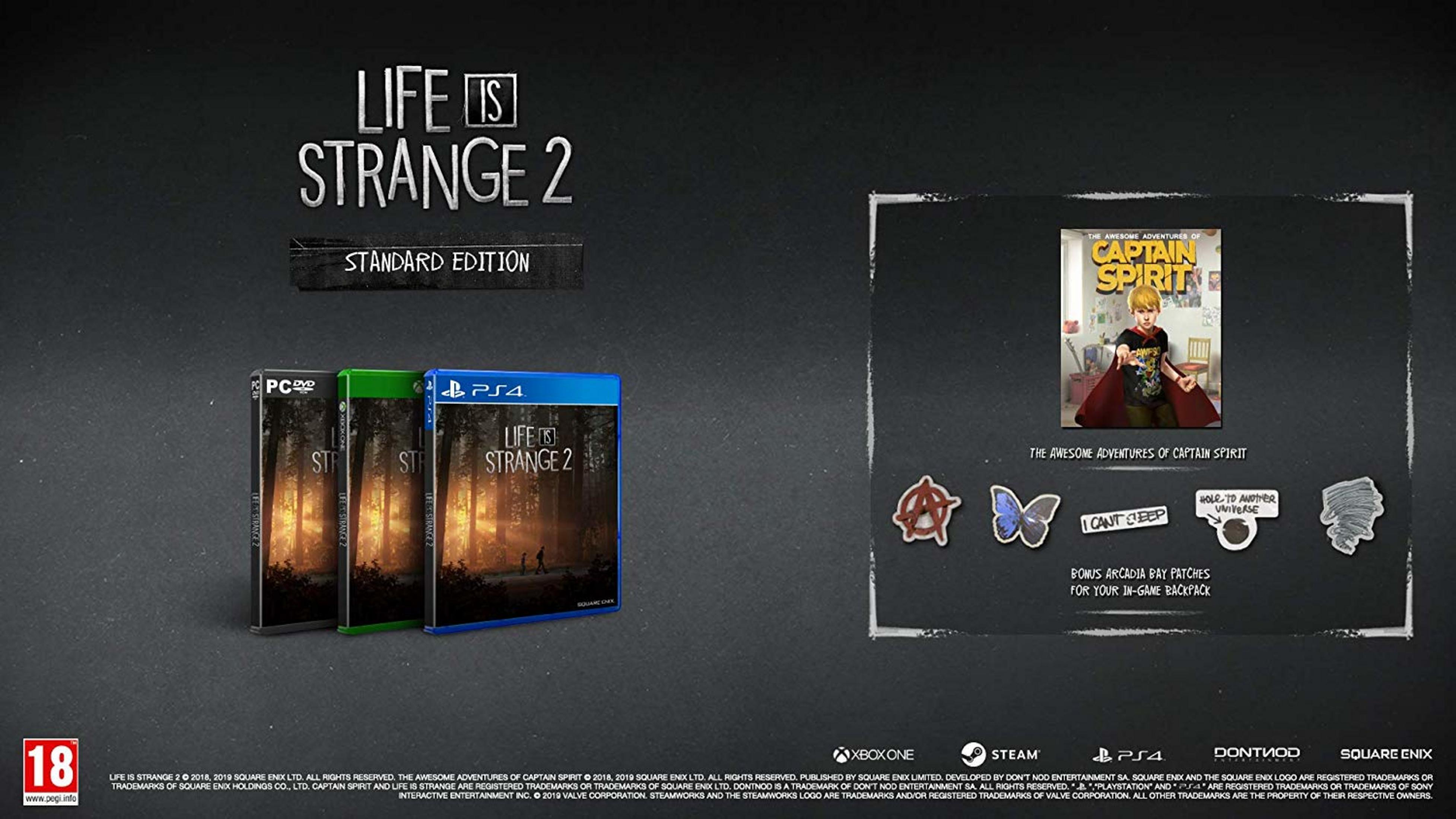 Custodie per giochi PC, PS4 con arte forestale e copertina "Captain Spirit". Include adesivi.