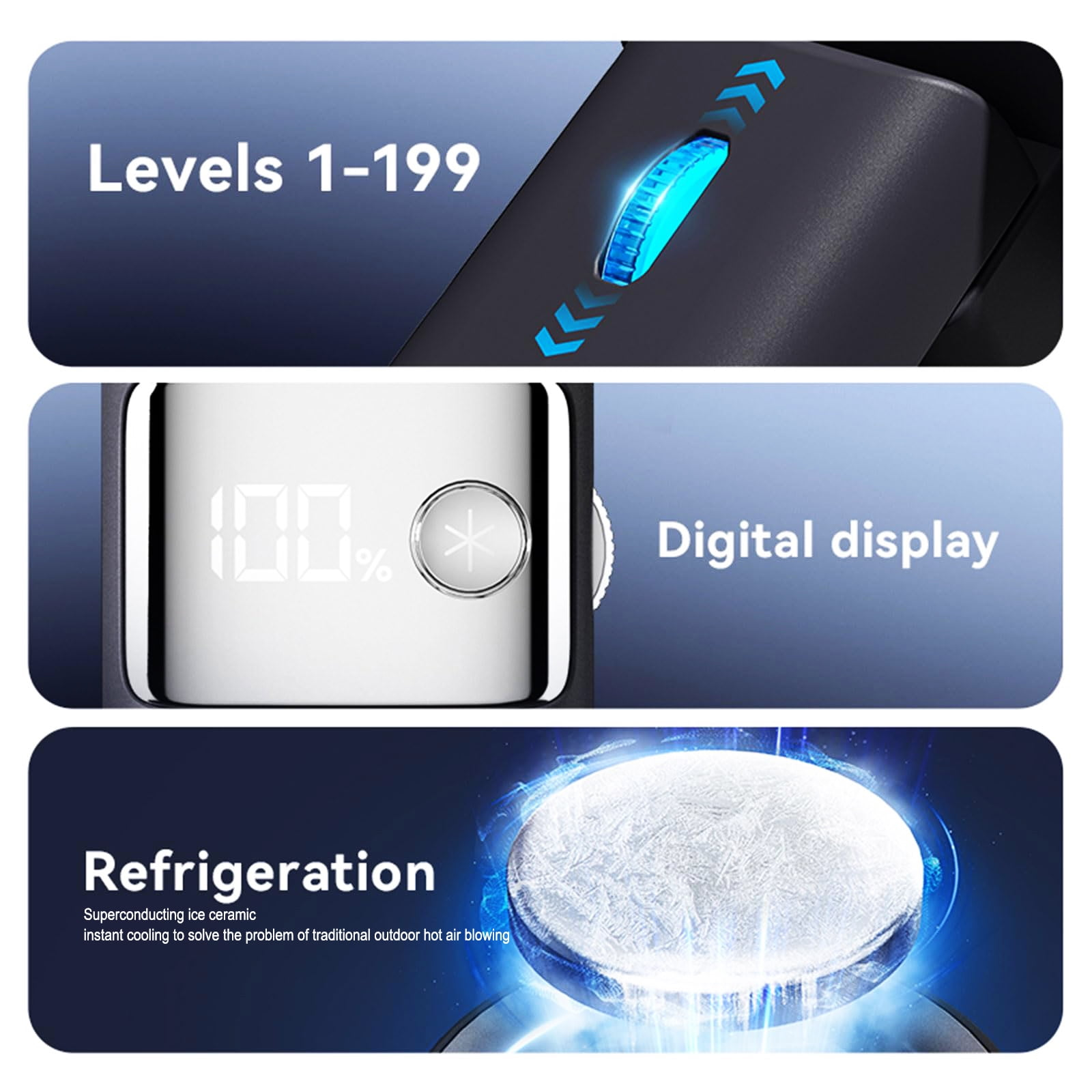 Produktanzeige: Stufen 1-199, 100% digital, Kühlung.