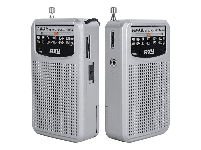 ROXY Rxy-Bariton Cep Tipi Mini Pilli Analog Radyo Gri