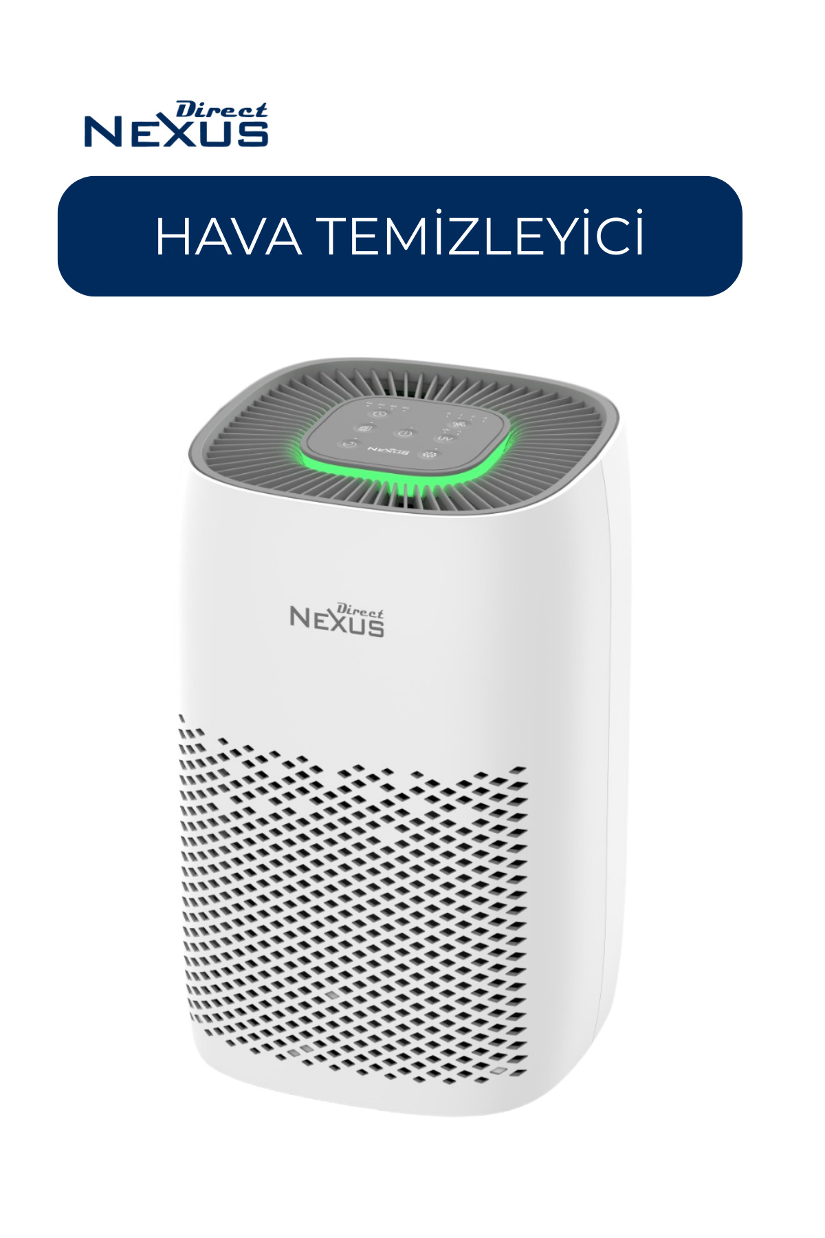DIRECT NEXUS Air Purifier UV + İyonizer 4 Katman Filtre Hava Temizleyici Beyaz