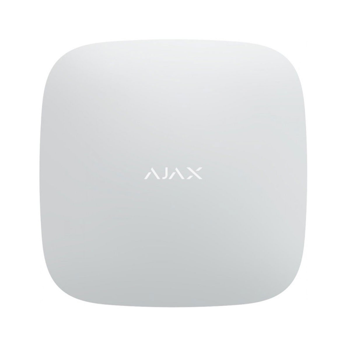 Un dispositivo bianco, quadrato, con angoli arrotondati e il logo AJAX al centro.