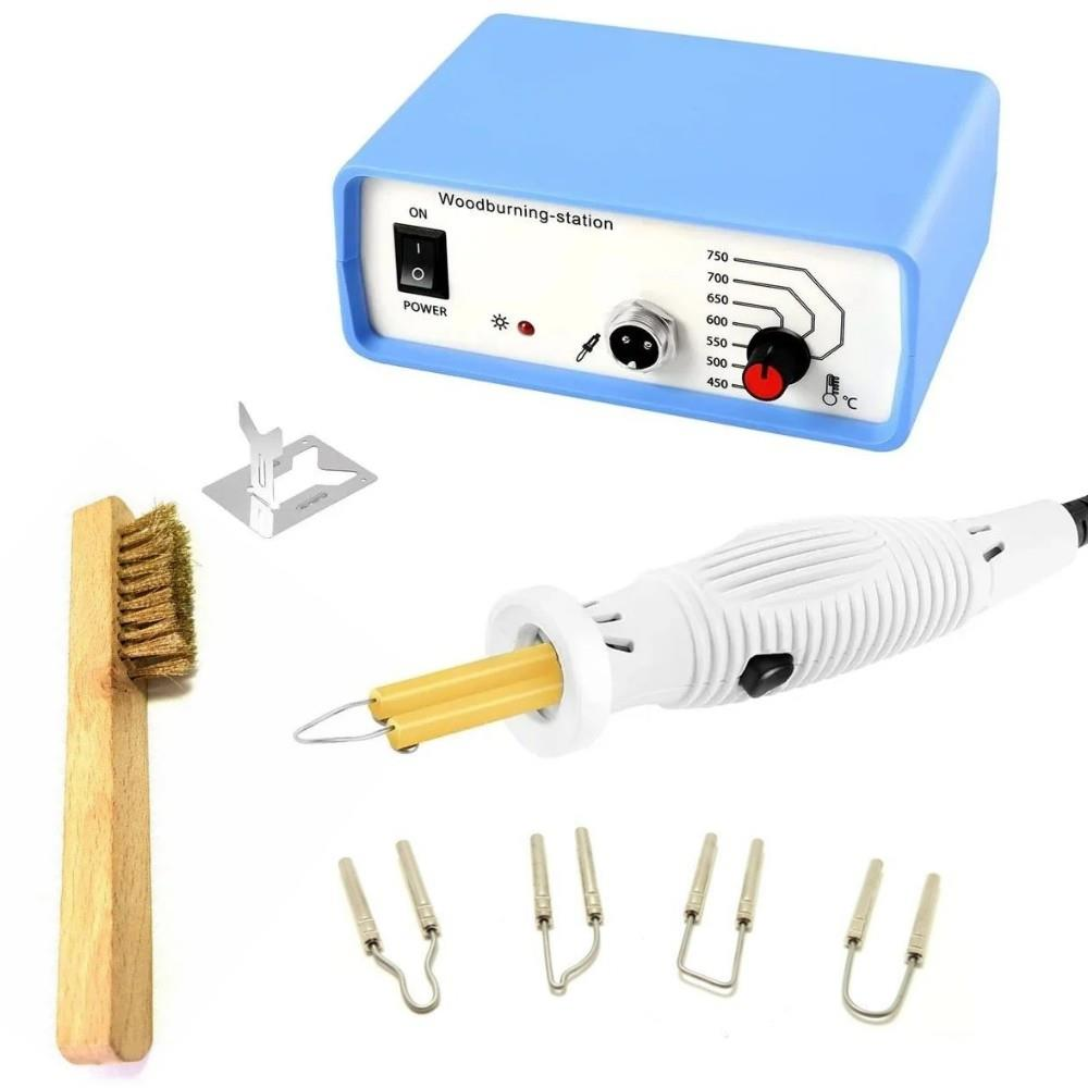 CLASS ZD-8905 NEW Isı Ayarlı  4 x Gölgeleme Uçlu Set+Tel Fırça Ahşap Yakma Makinesi