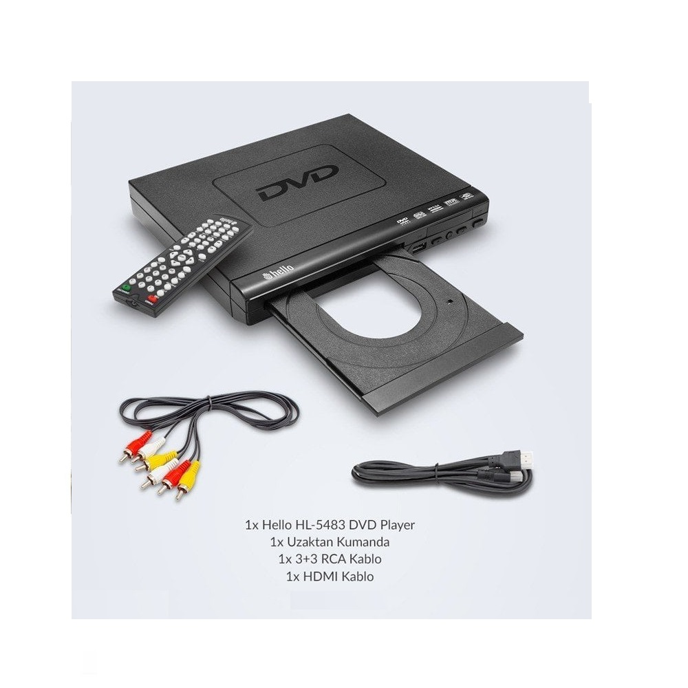 HELLO HL-5483 USB Girişli DVD Oynatıcı Fiyat & Özellik | MediaMarkt