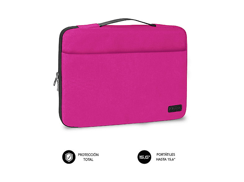 Custodia Per Computer SUBBLIM Elegant, Manica Per Laptop 15,6 Pollici, Colore Rosa, Elegante E Leggera