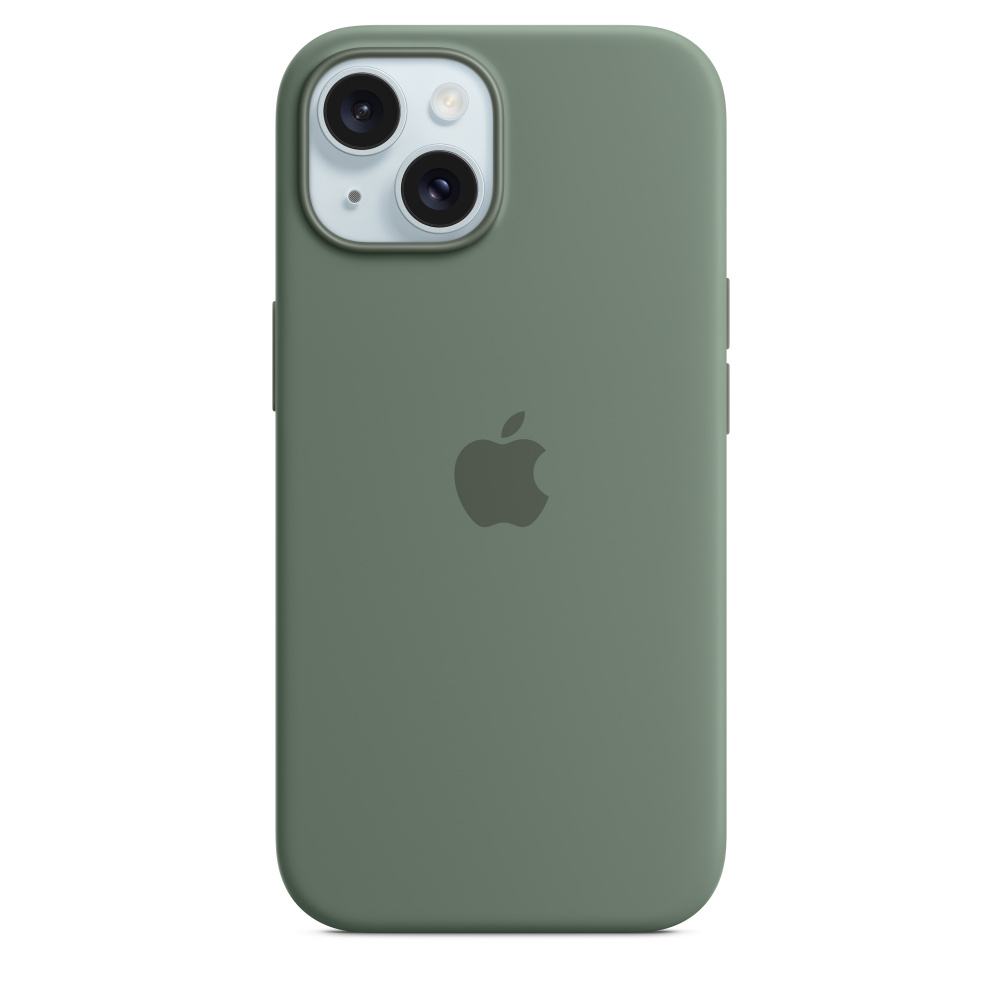 Retro di un iPhone verde con logo Apple e modulo fotocamera.