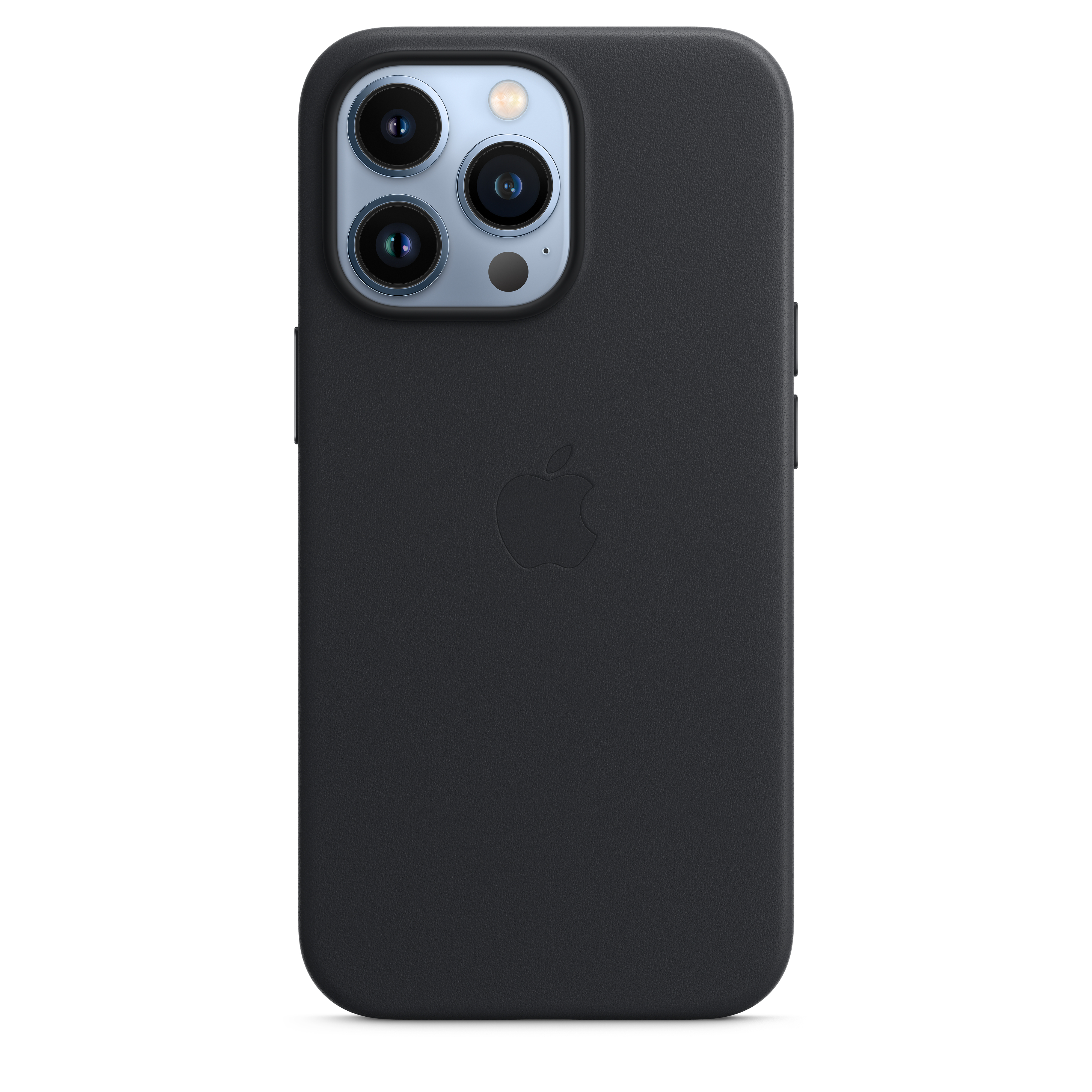 Schwarzes iPhone-Case mit Apple-Logo und dreifacher Kameraeinheit.