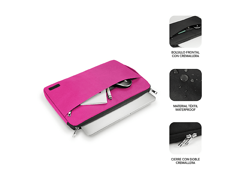 Funda Subblim Urban Laptop Sleeve para Portátiles hasta 14/ Negra