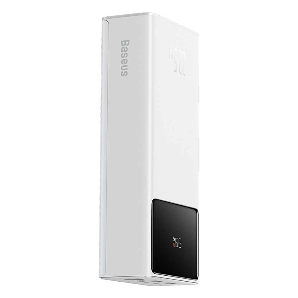 Caricatore Baseus bianco con display digitale da 66W e 99%