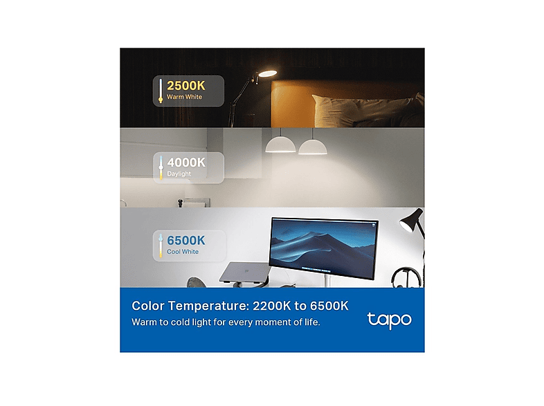 Lampadina Smart Wi-Fi TP-Link Tapo Multicolore L530E – Confezione Da 2, Compatibile Con Voce