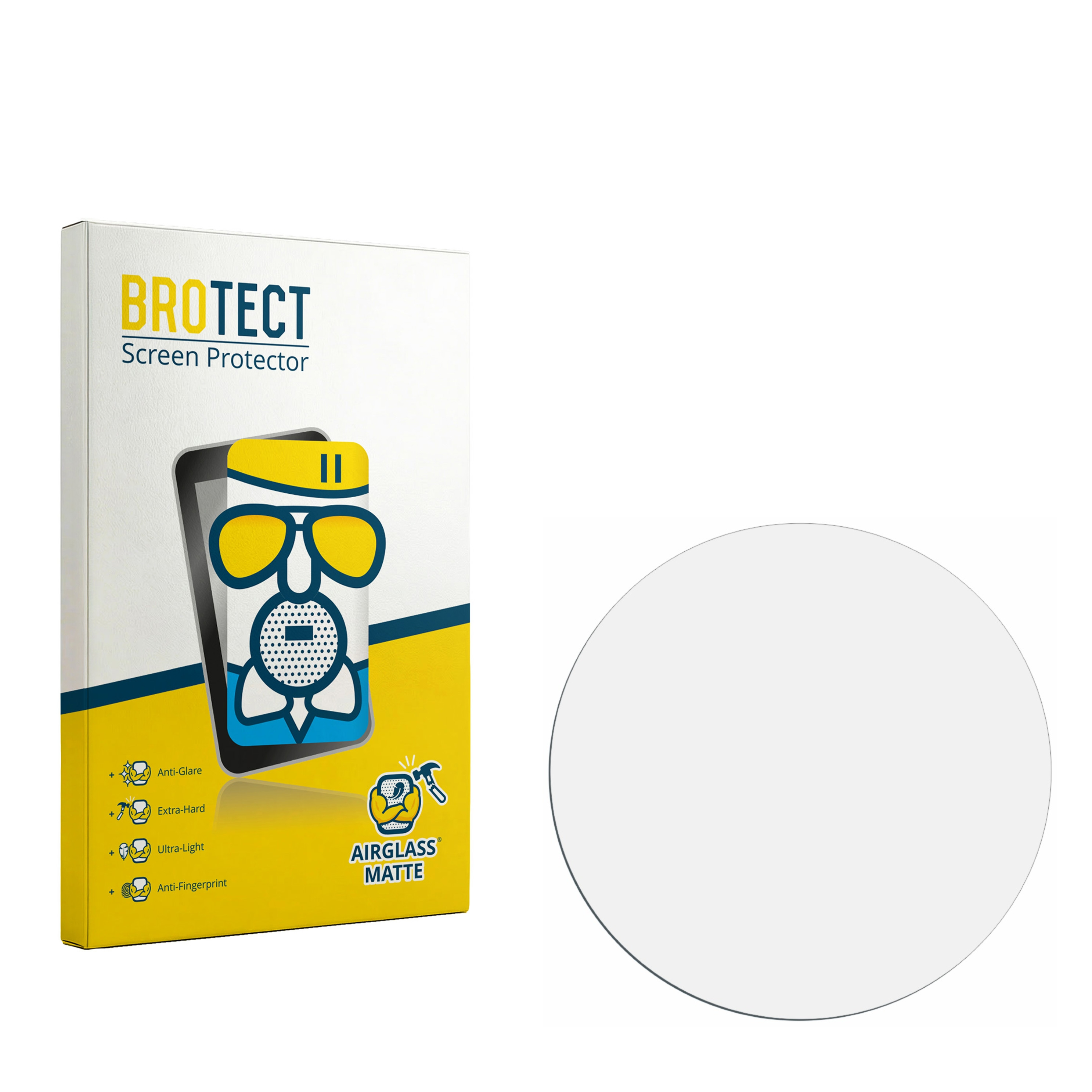 BROTECT Screen Protector Paket mit runder Glasfolie. Anti-Glanz, Extra-Hart.