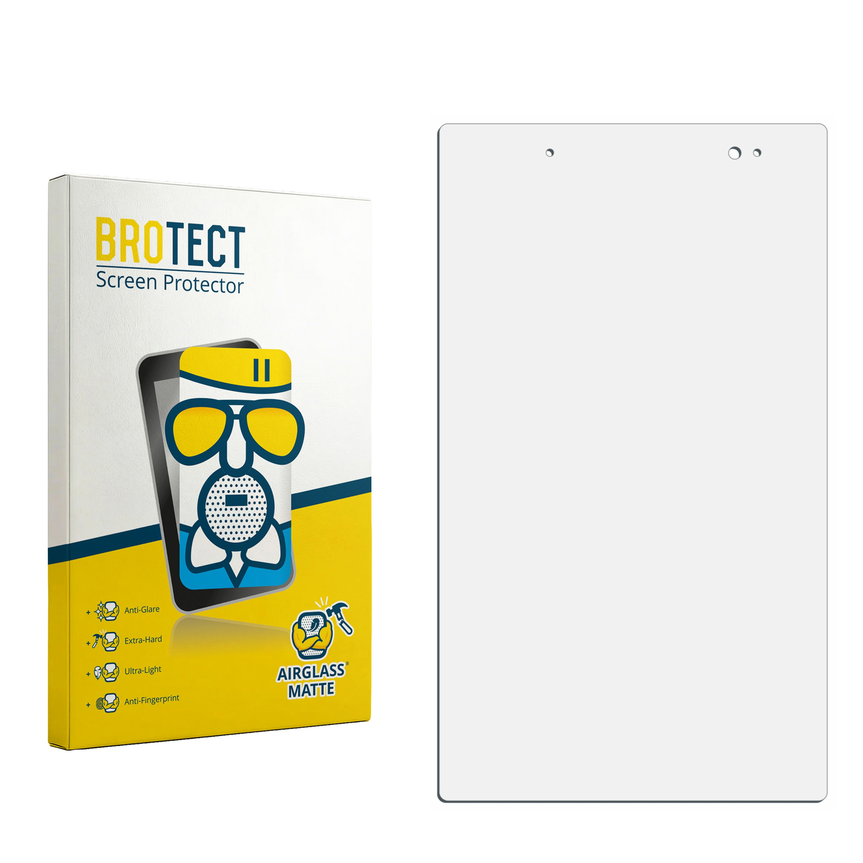 BROTECT Displayschutzfolie: Matte Airglass mit Anti-Glare, Extra-Hard, Ultra-Light.